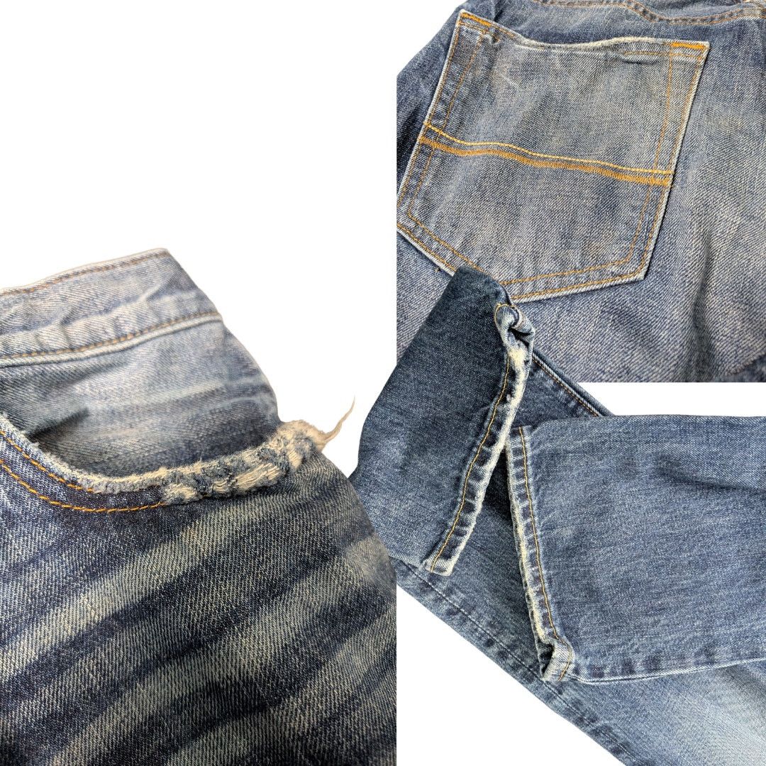 Abercrombie & Fitch Abercrombie & Fitch Distressed Straight Jeans W/ Button Fly Size US 34 / EU 50 - 8 Thumbnail