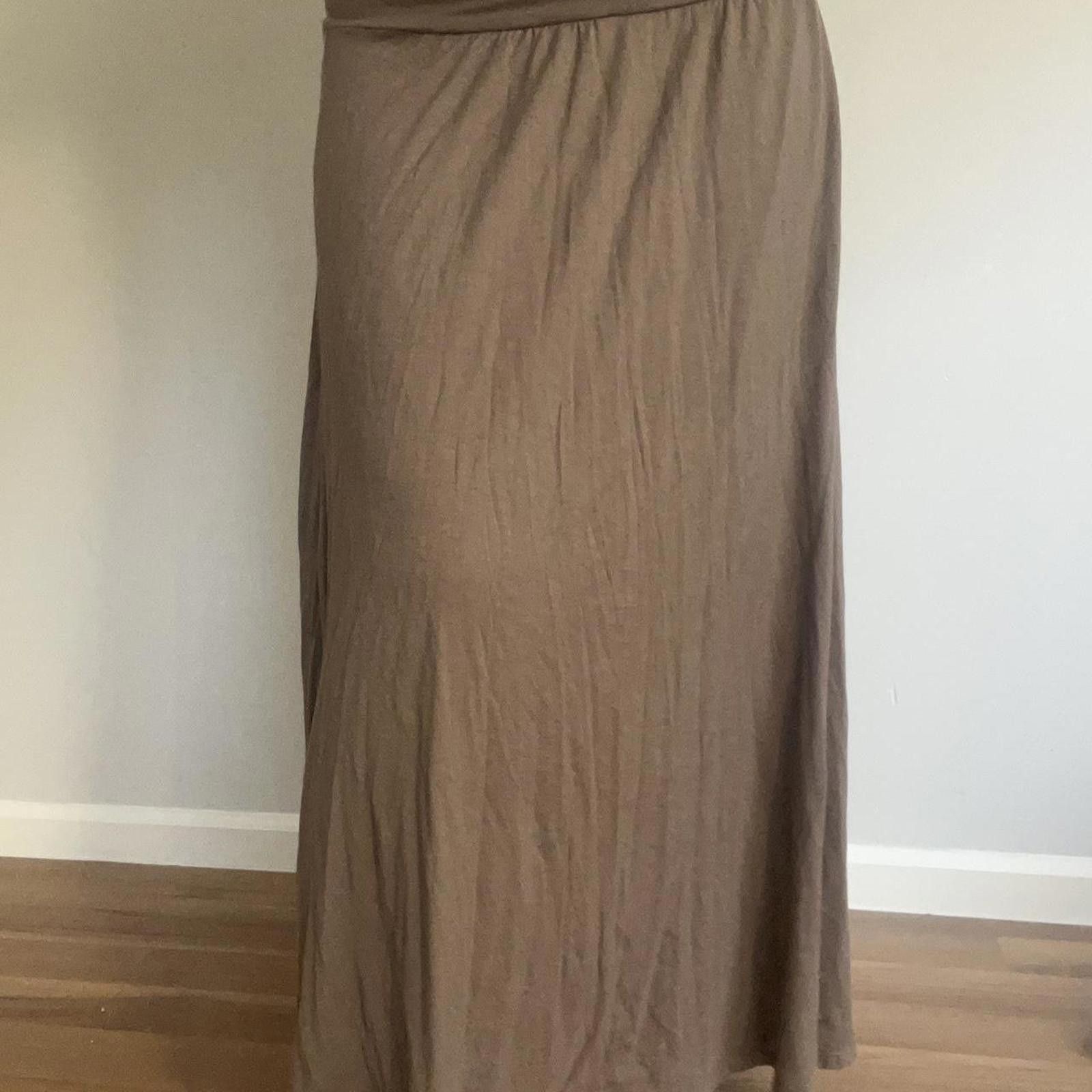 Other Brown midi skirt with stretchy waistband Size 28" / US 6 / IT 42 - 2 Thumbnail
