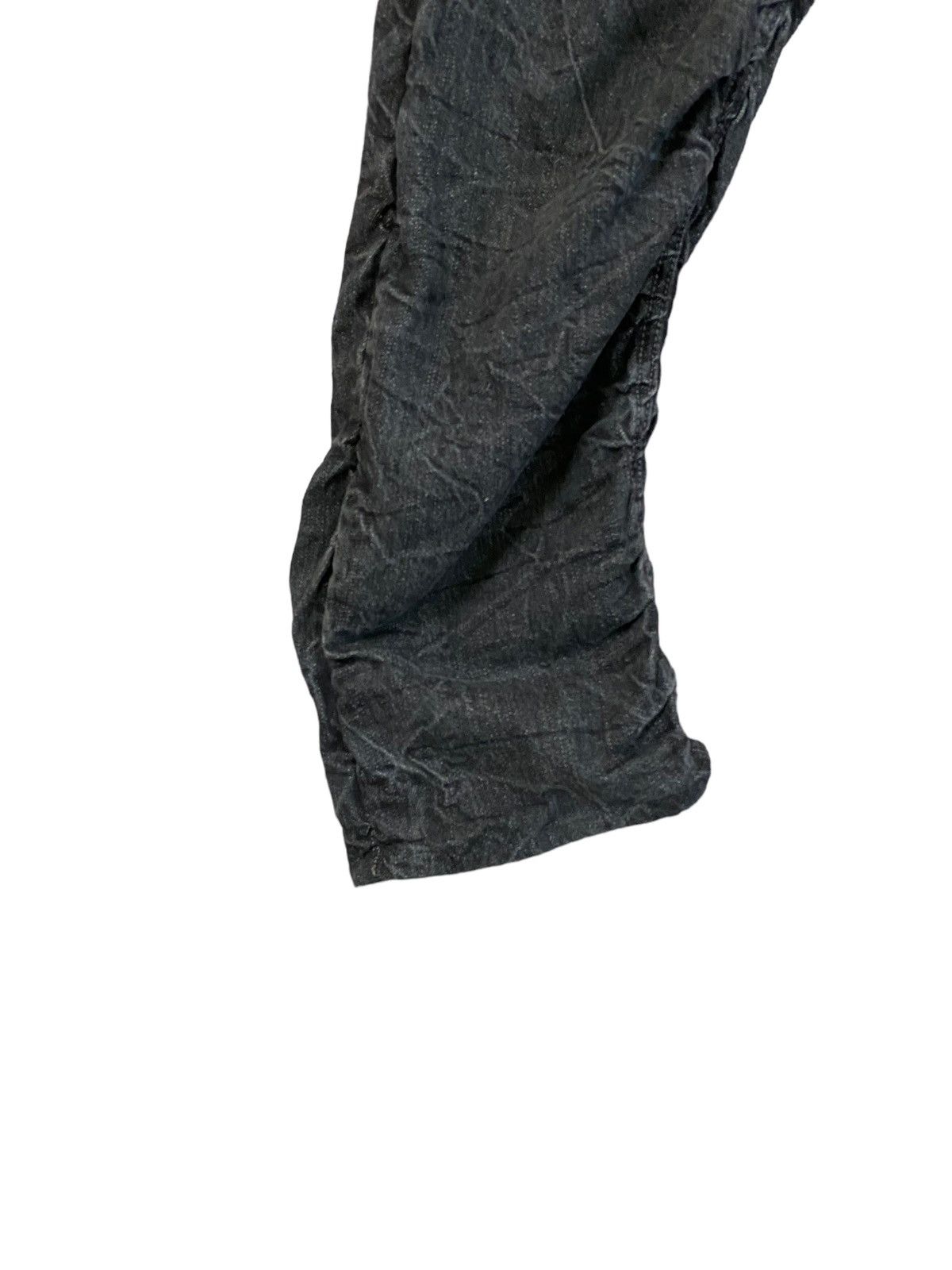 Japanese Brand Japan Denim Black Acid Wash Double Waist Stacked Denim Jeans Size US 35 - 9 Thumbnail