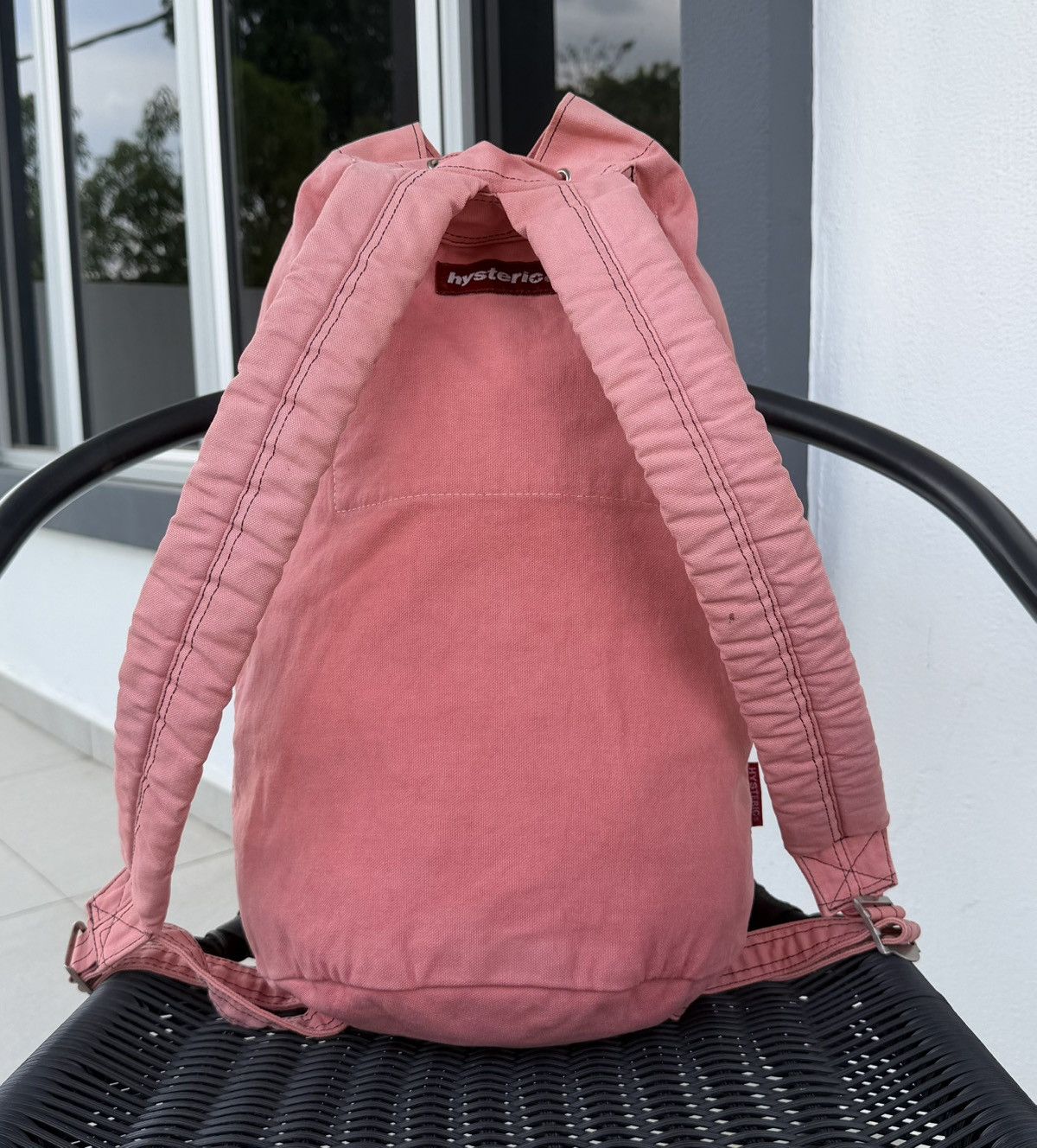 Hysteric Glamour Hysteric Pink Canvas Drawstring Backpack Y2K Archive Bag Size ONE SIZE - 9 Thumbnail