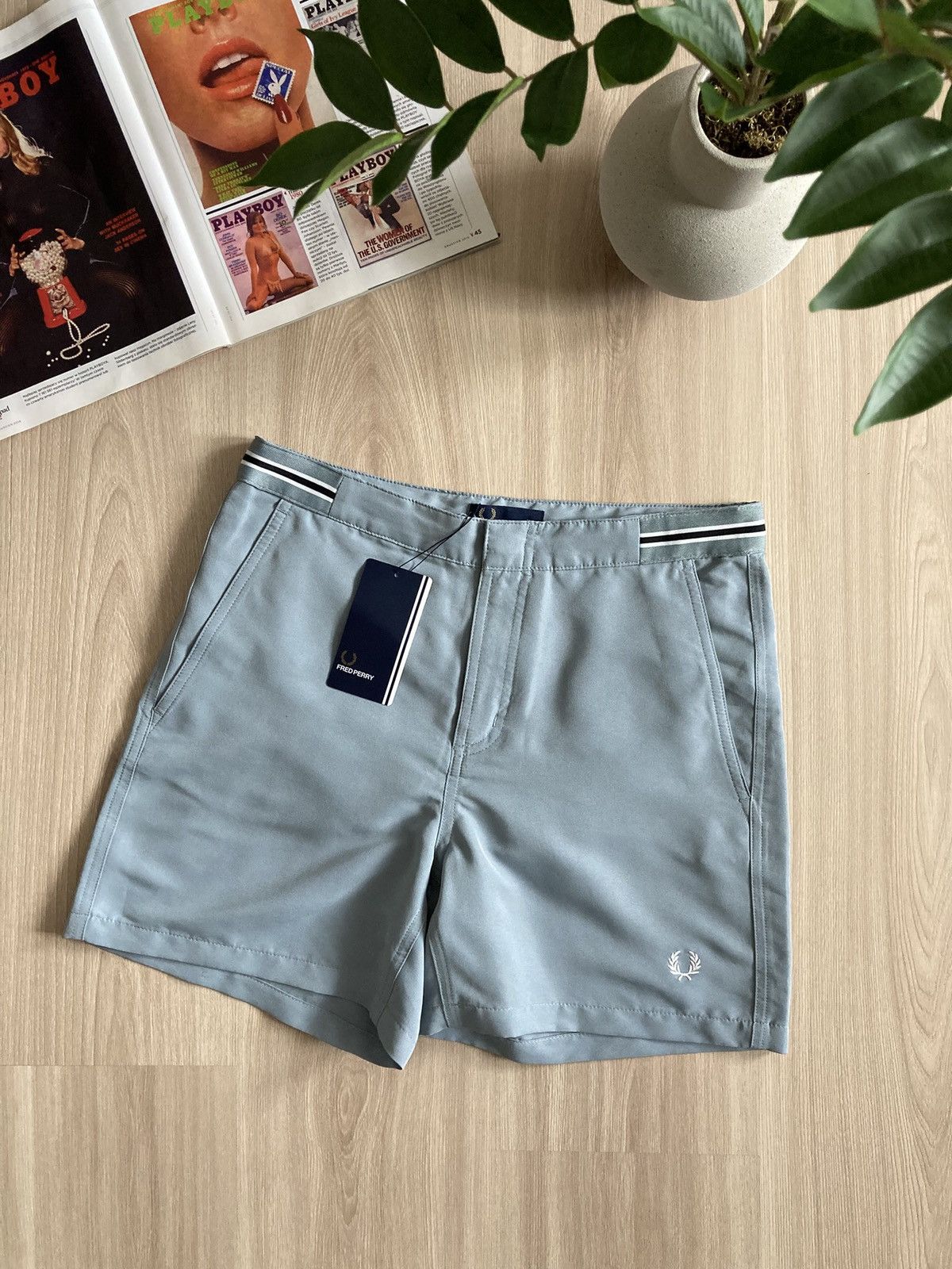 Fred Perry Vintage Fred Perry Bomber Tape Swim Short Size US 29 - 1 Thumbnail