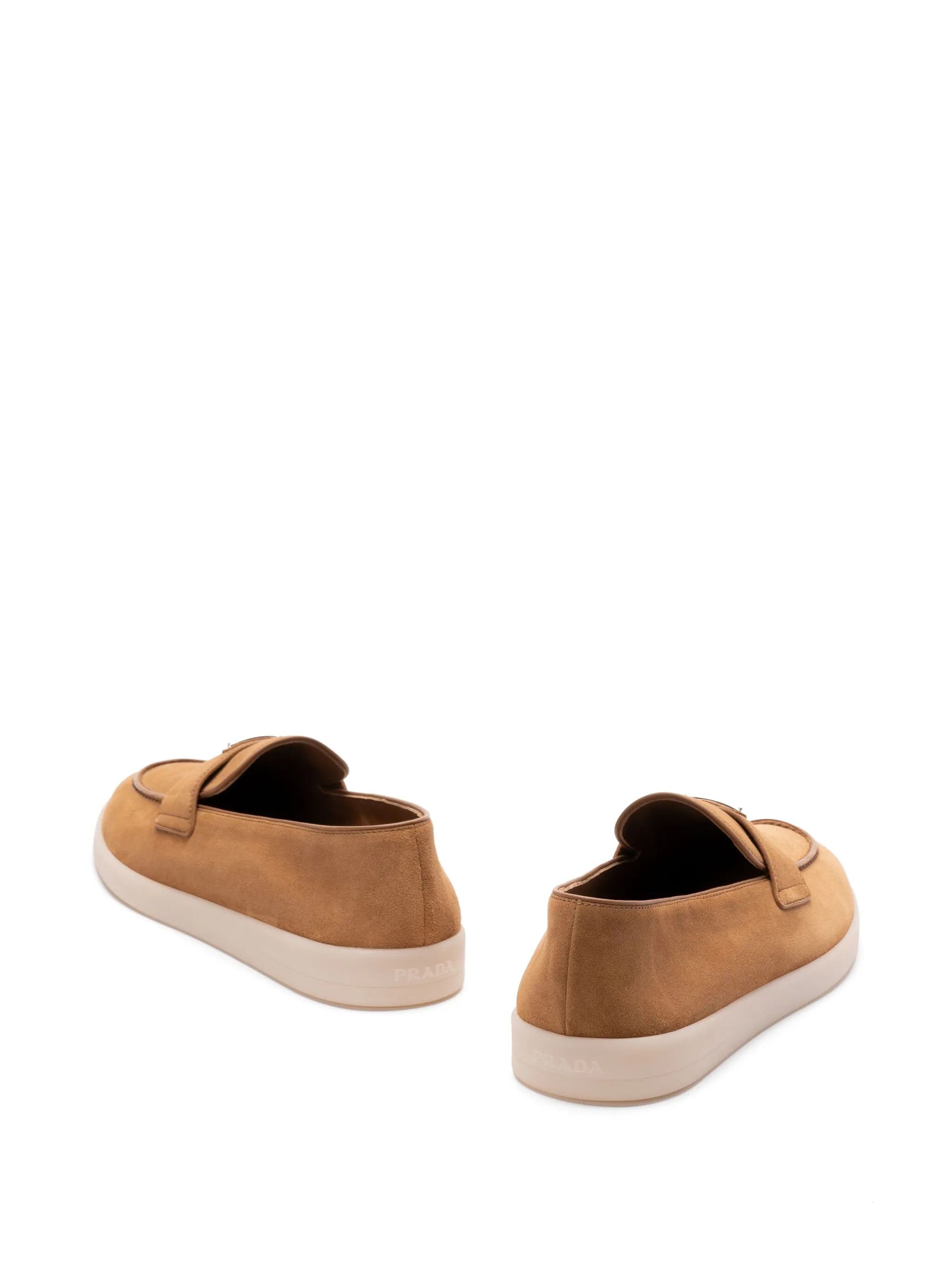 Prada o1w1db10426 Suede Loafers in Brown Size US 8 / EU 41 - 3 Thumbnail