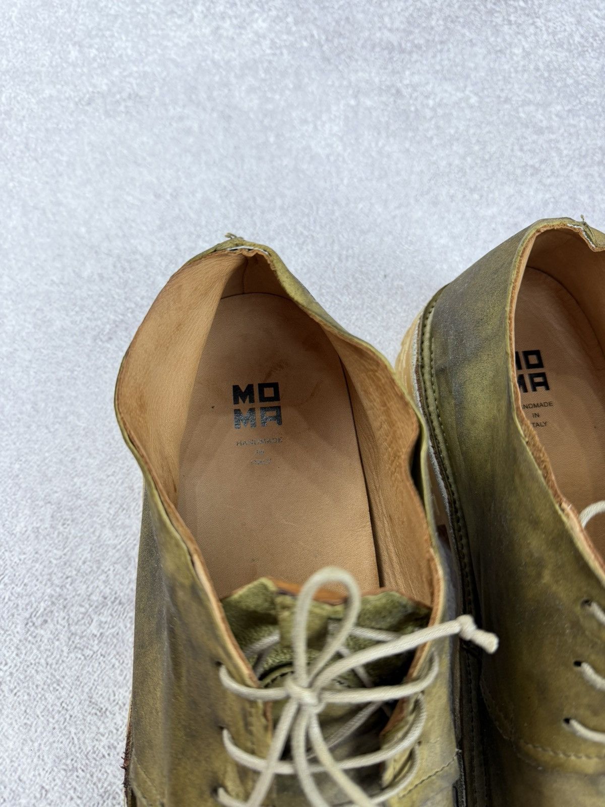 MoMA MoMA Genuine Rubber Leather Shoes Olive Green Size 44-45 Size US 11 / EU 44 - 4 Thumbnail