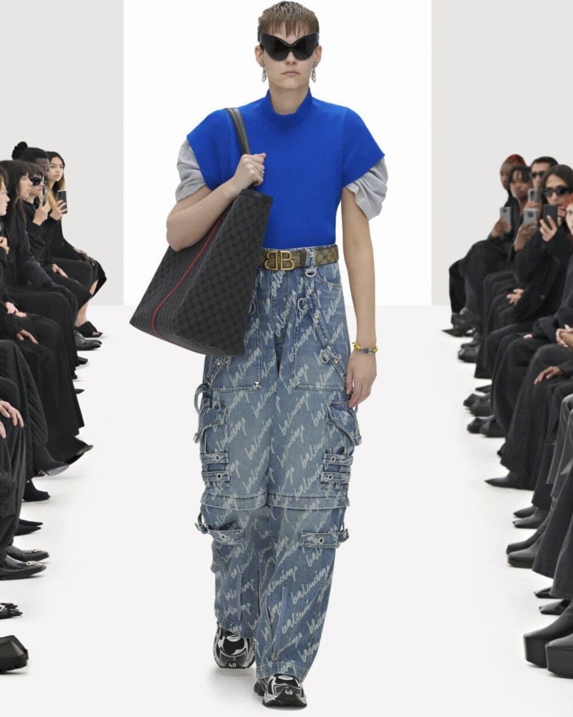 Balenciaga BALENCIAGA 2022AW Raver Baggy Denim Pants Size US 33 - 4 Thumbnail