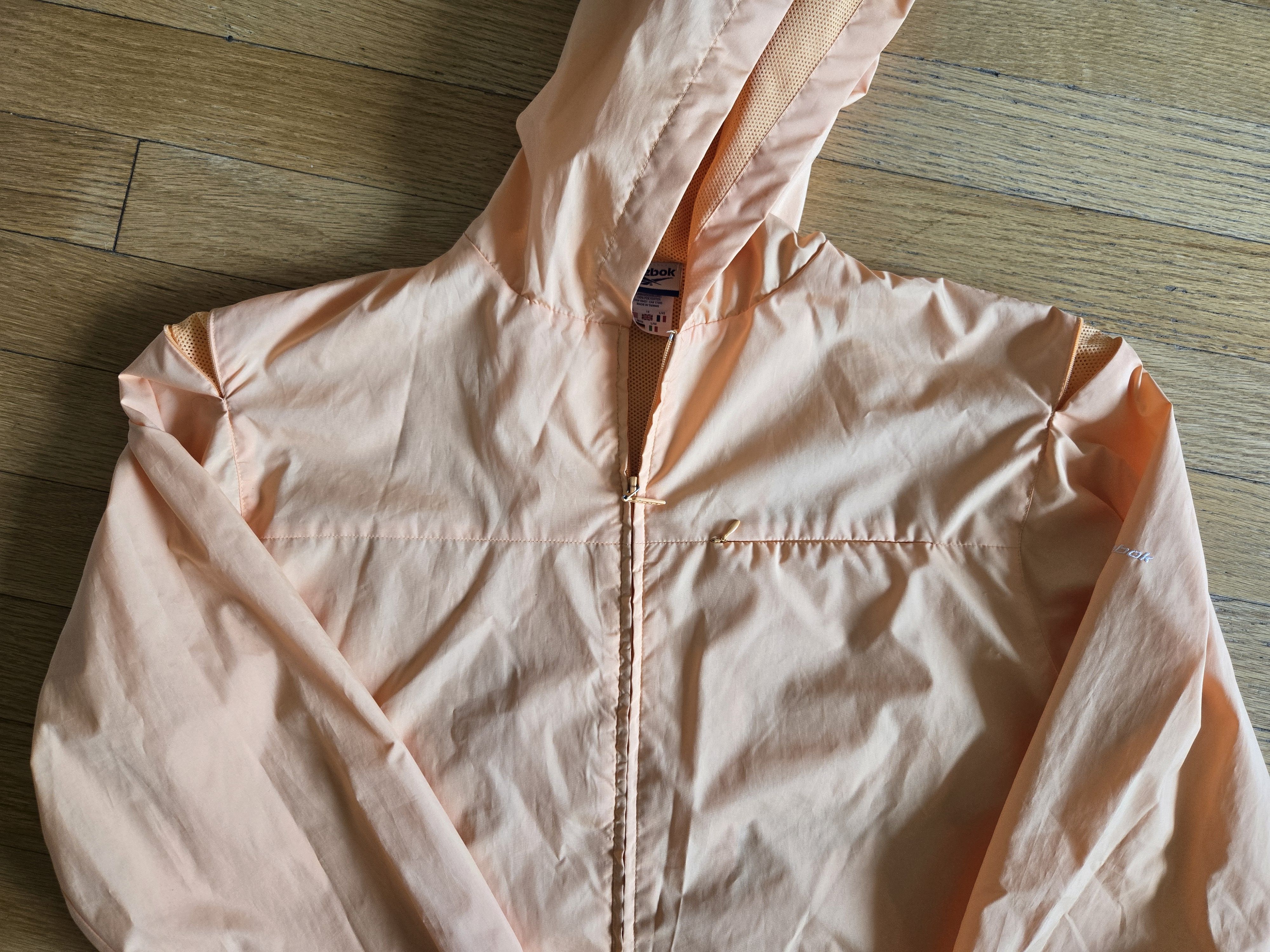 Reebok Vintage Reebok Jacket Womens Orange Full Zip Windbreaker Size L / US 10 / IT 46 - 3 Thumbnail