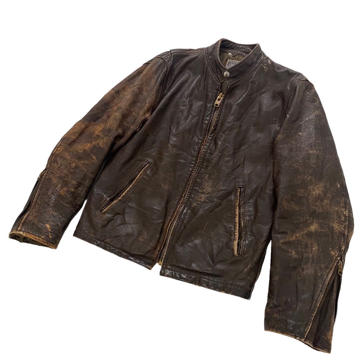 Genuine Leather ✨50s Motorcycle biker leather jacket size 38 Size US S / EU 44-46 / 1 - 3 Thumbnail