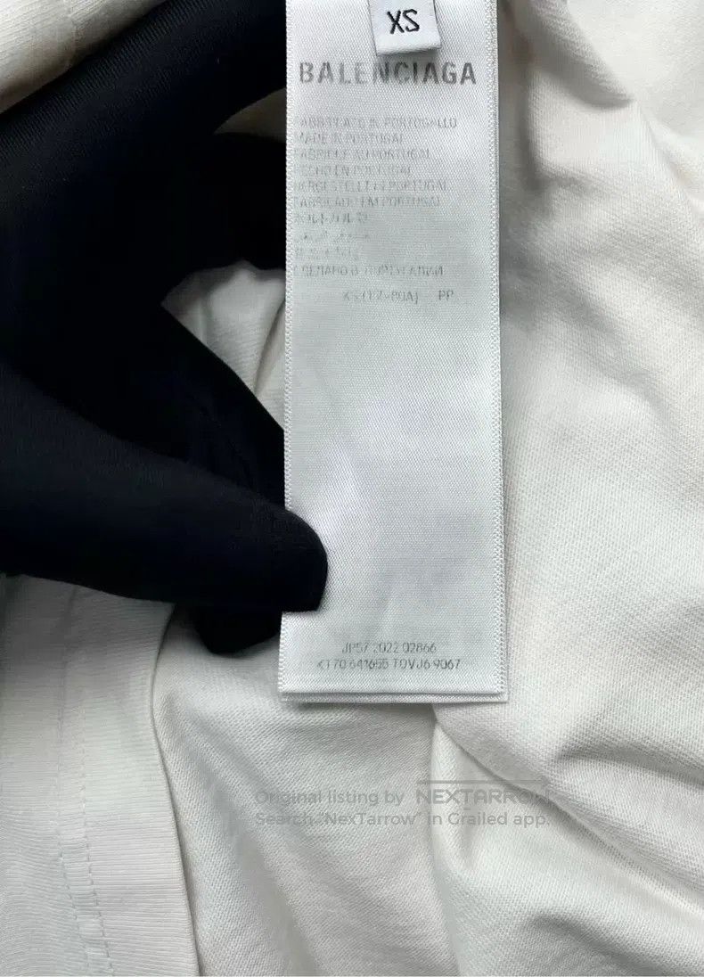Balenciaga Balenciaga White short-sleeve with crystal logo lettering Size US XS / EU 42 / 0 - 4 Thumbnail