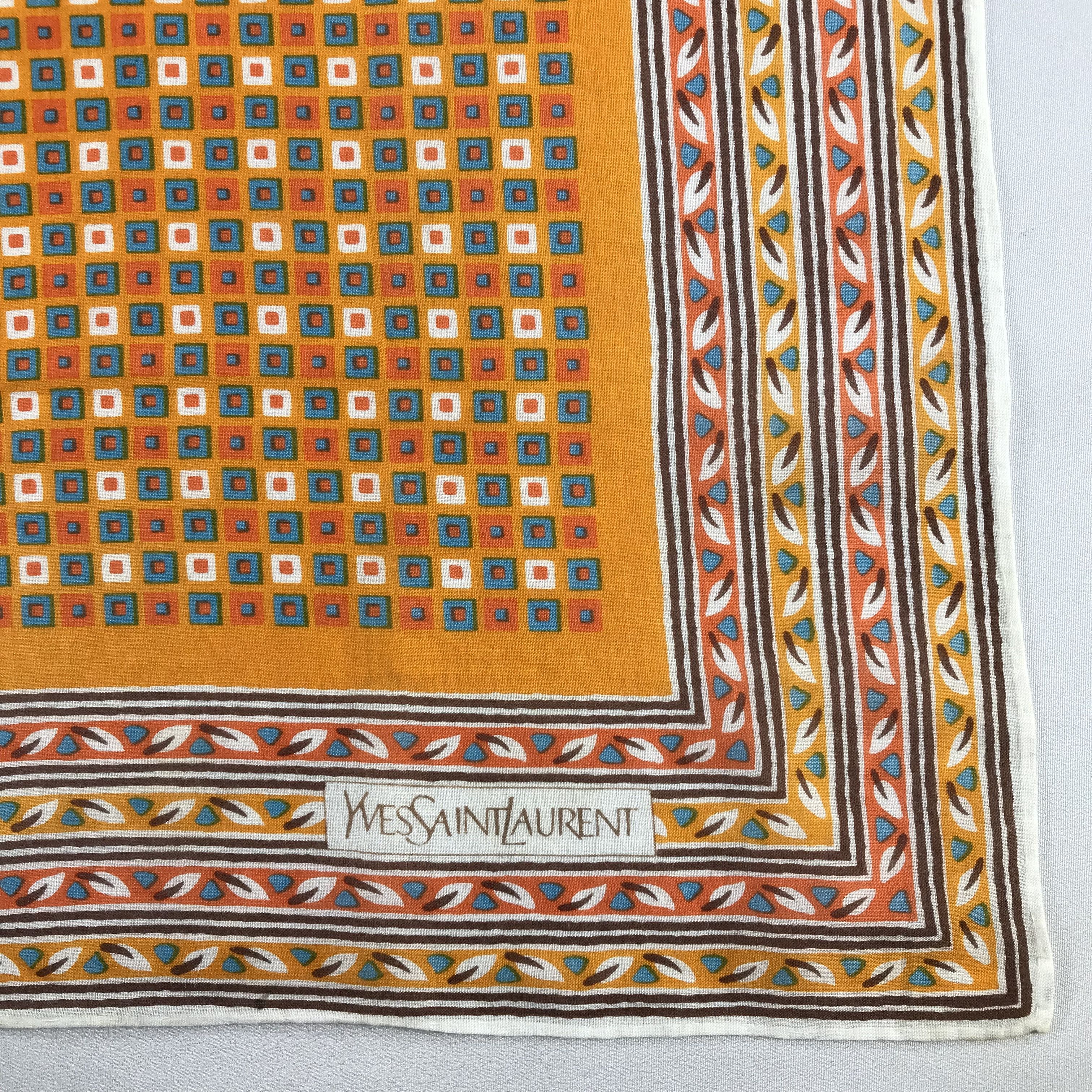 Yves Saint Laurent Yves Saint Laurent Handkerchief / Bandana / Neckerchief C771 Size ONE SIZE - 5 Thumbnail