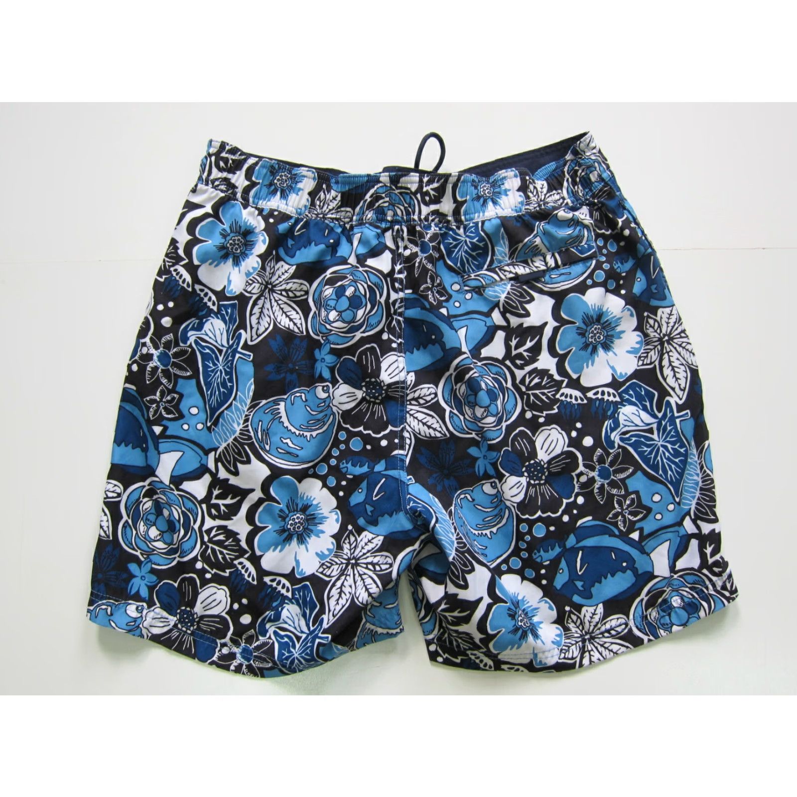 Nautica Nautica Blue Hawaiian Floral Lined Swim Beach Board Shorts Men Size Large Size US 33 - 2 Thumbnail