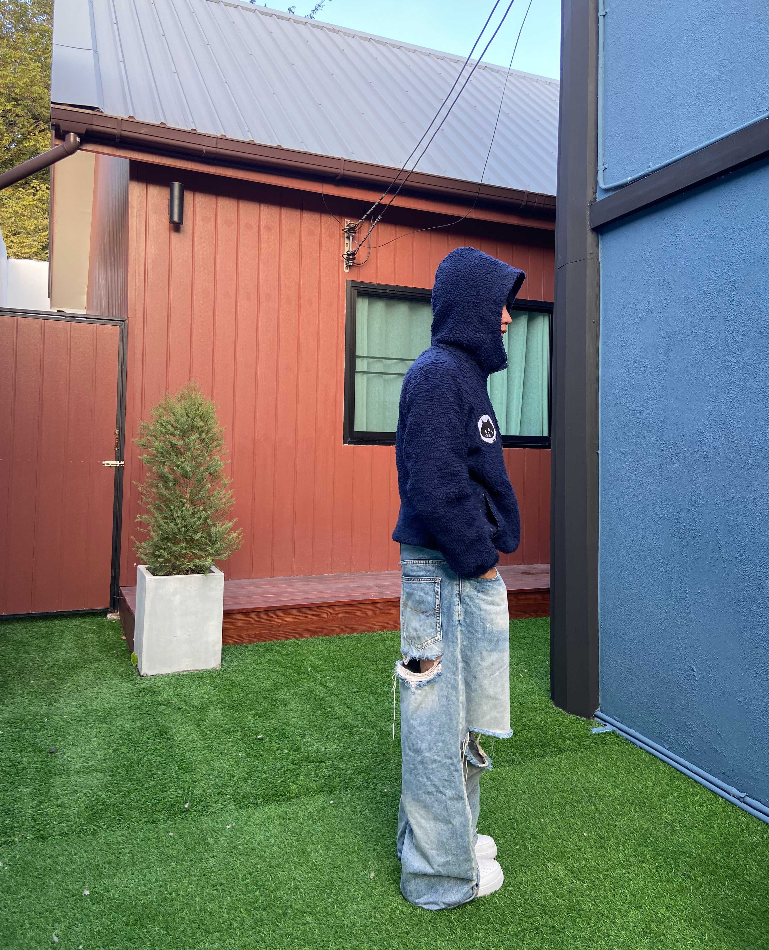 Issey Miyake Né-Net Sherpa Fleece Hooded Jacket Size US S / EU 44-46 / 1 - 13 Thumbnail