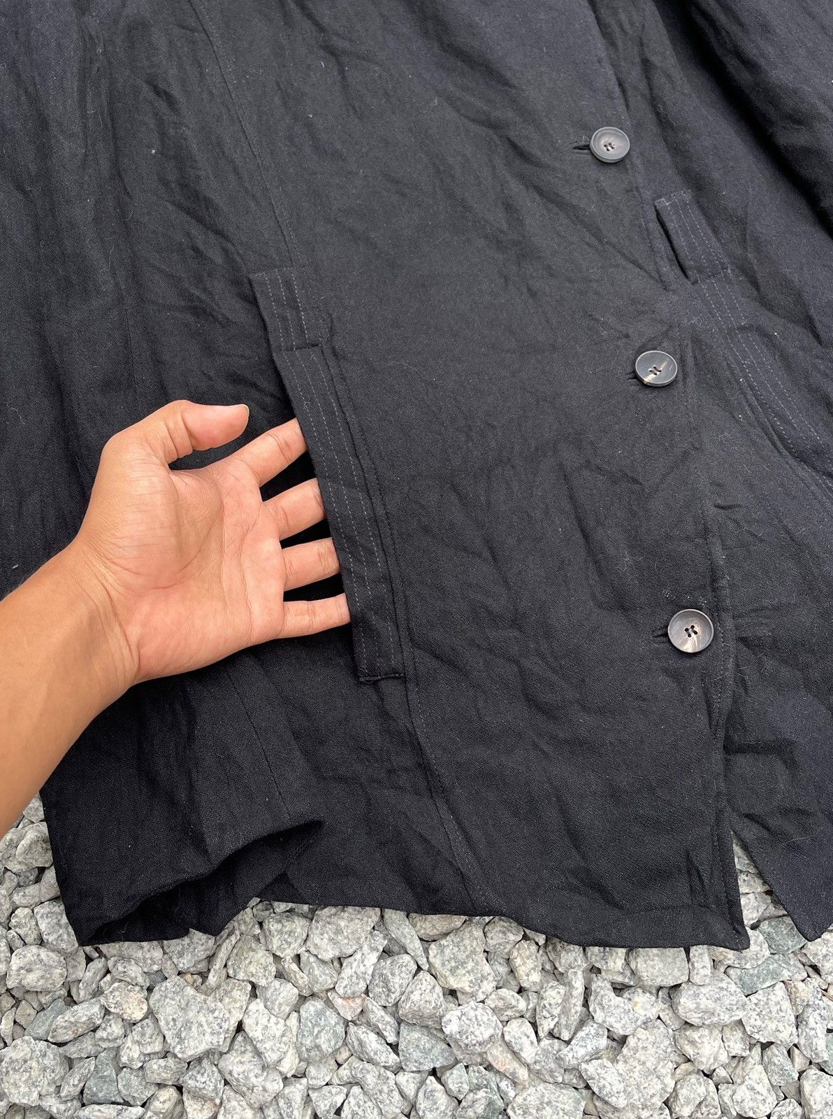 Helmut Lang 🔥 HELMUT LANG 'SAMURAI' ASYMMETRICAL BUTTON JACKET Size US S / EU 44-46 / 1 - 12 Thumbnail