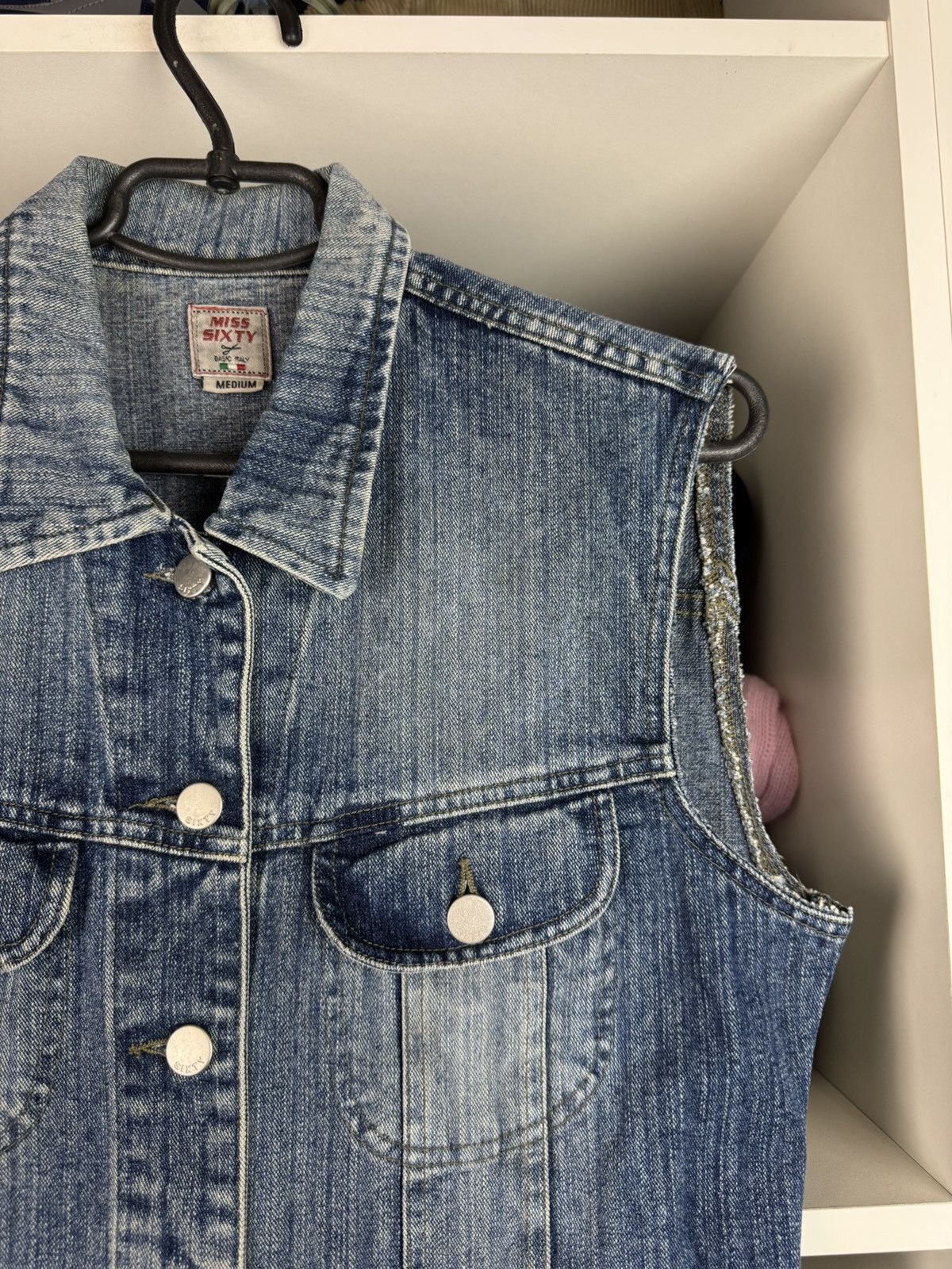 Miss Sixty Miss Sixty Vintage Denim Trucker Vest Made in Italy Y2K Size M / US 6-8 / IT 42-44 - 9 Thumbnail
