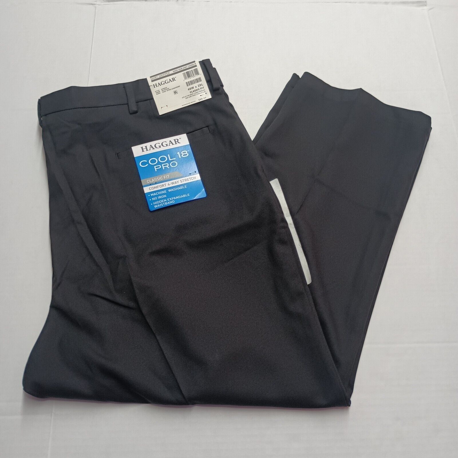 Haggar Haggar Cool 18 Pro Classic Fit Pants Men's 46x29 Black Size US 44 / EU 60 - 1 Thumbnail