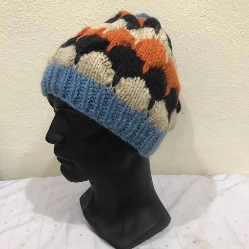 URBAN RESEARCH DOORS × Vintage Urban Research Doors Knit Multicolour Beanie Hat Size ONE SIZE - 2 Thumbnail