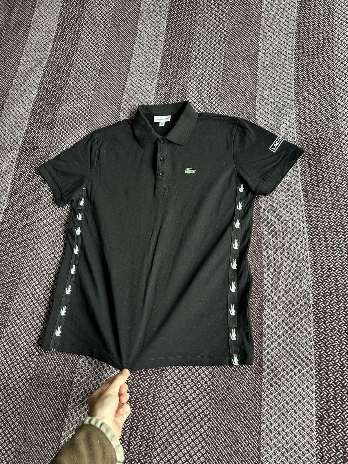 Lacoste Lacoste Regular Fit Polo Shirt Logo Stripe Streetwear Sz XL Size US XL / EU 56 / 4 - 4 Thumbnail