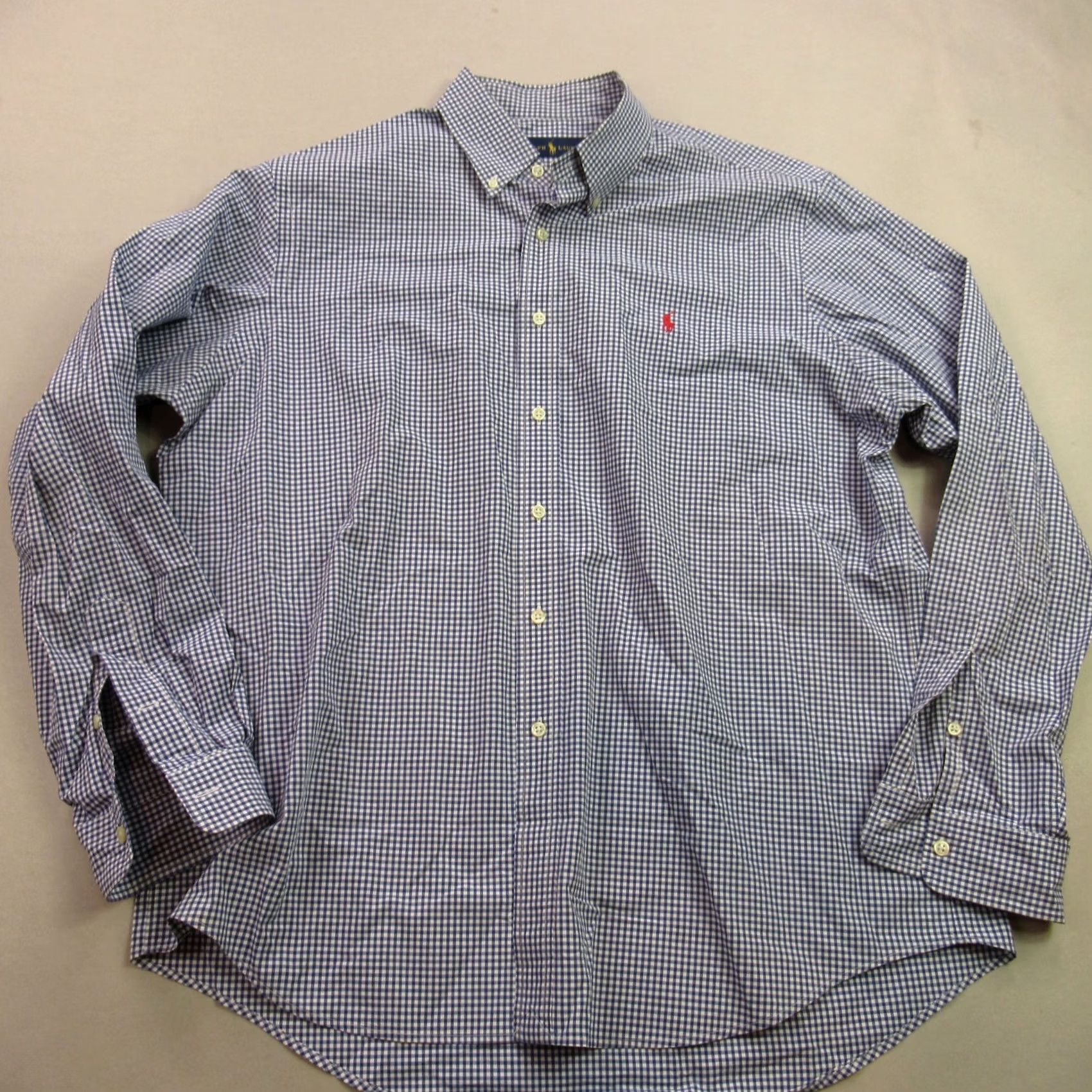 Ralph Lauren Ralph Lauren Shirt Mens XL Long Sleeve Casual Button Front Checks Blue Size US XL / EU 56 / 4 - 2 Thumbnail