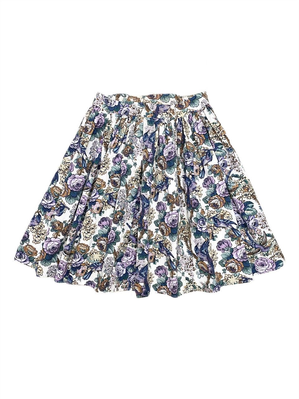 Miu Miu Miu Miu x Prada Floral Bird Art Abstract Print Mini Skirt Size 26" / US 2 / IT 38 - 1 Thumbnail