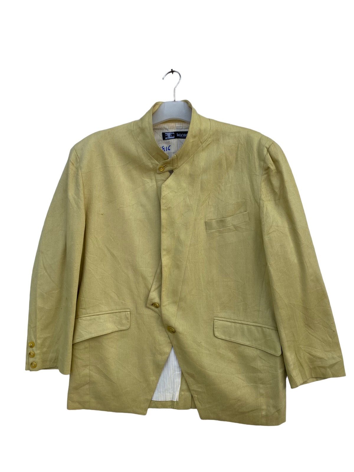 Kansai Yamamoto Vintage Kansai Eye By Kansai Yamamoto Linen Jacket Size US L / EU 52-54 / 3 - 2 Thumbnail