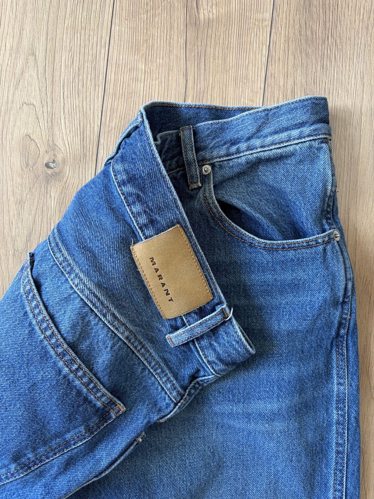 Isabel Marant MARANT Jorge Denim Wide Loose Fit Pants Size US 33 - 2 Thumbnail