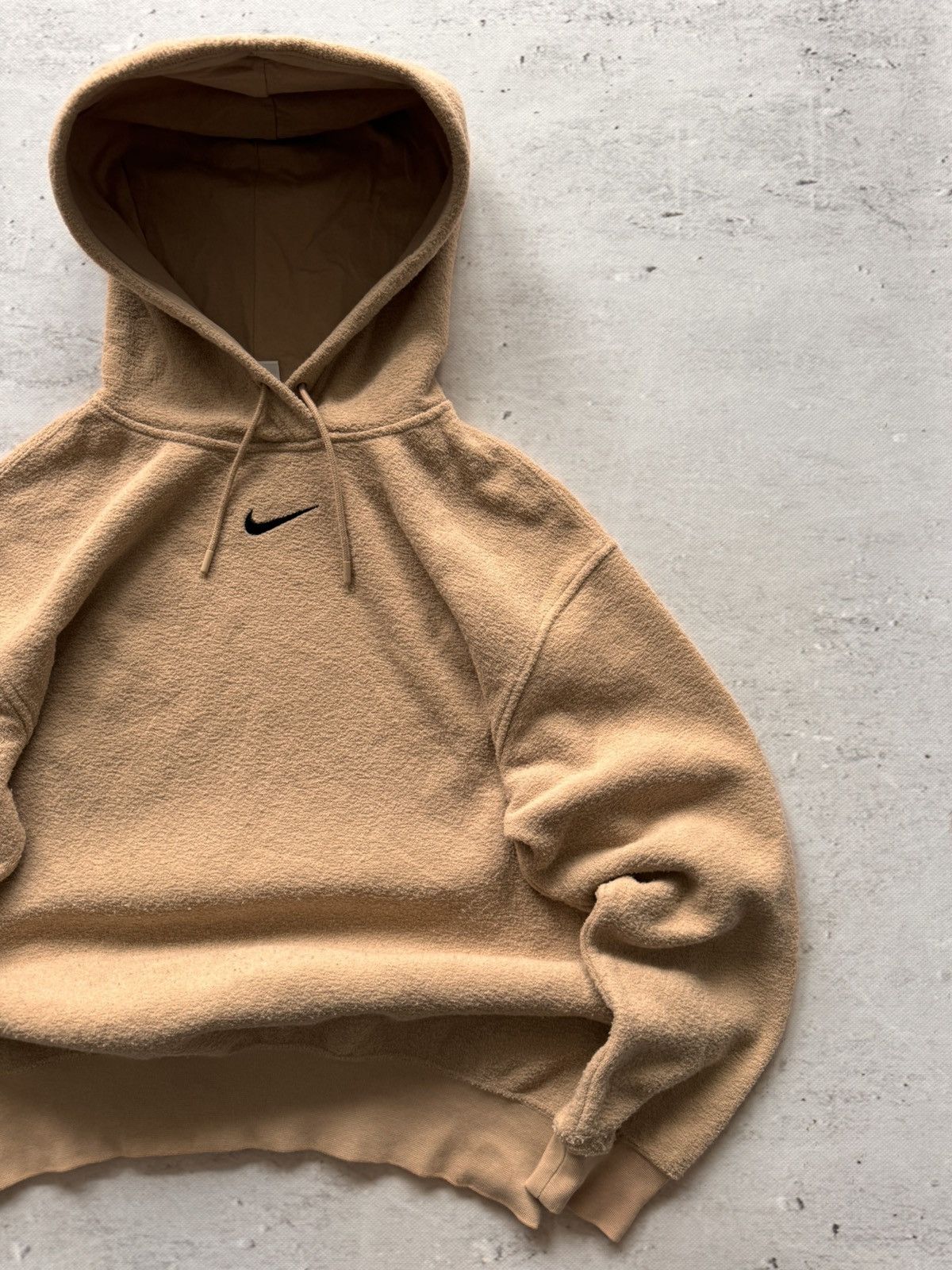 Nike × Vintage NIKE TEDDY VINTAGE CENTER LOGO OVERSIZE BOXY HOODIE Size US S / EU 44-46 / 1 - 3 Thumbnail