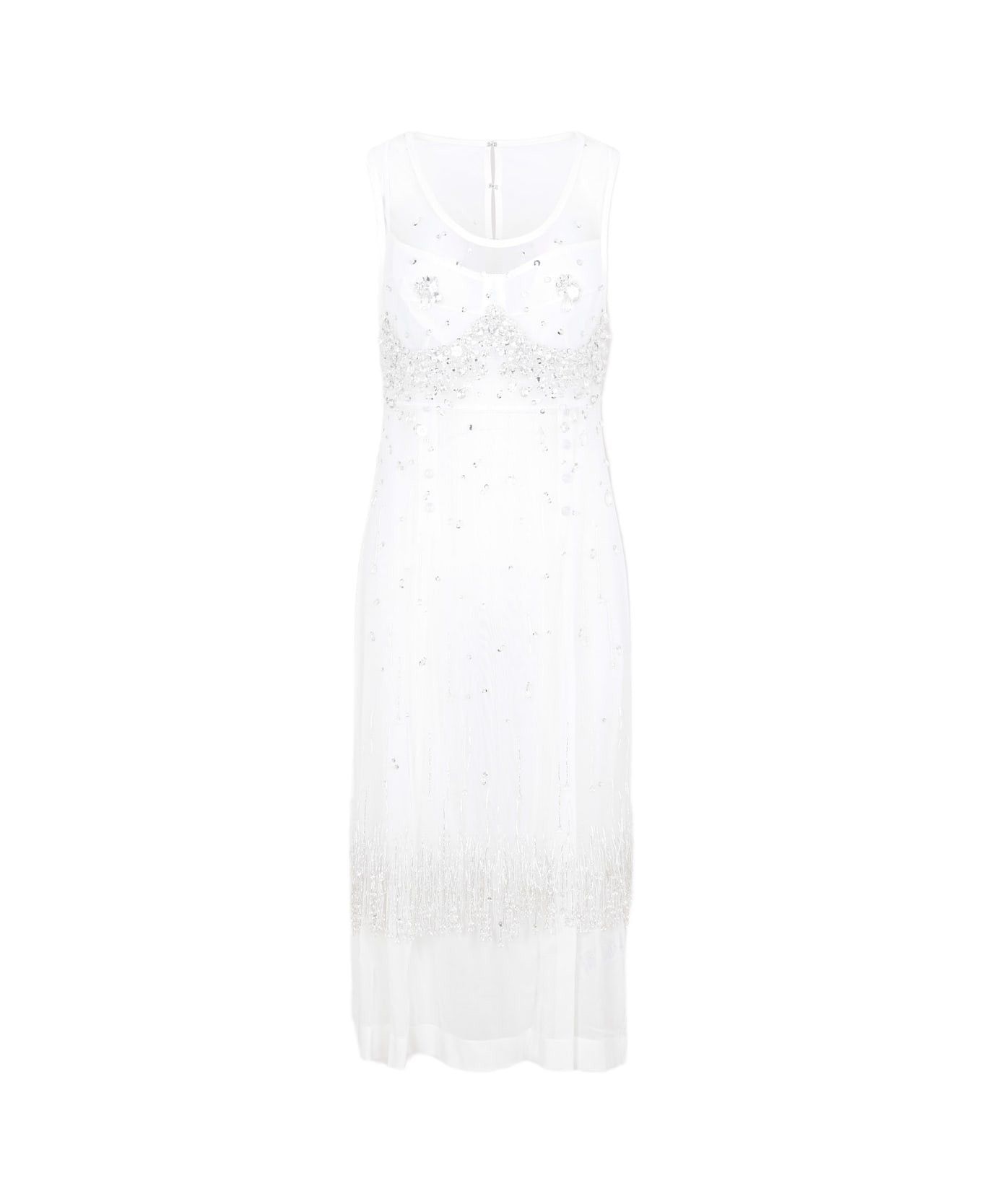 Bottega Veneta o1bcso1str0225 Crystal-Embroidered Double Layer Xxx Dress Size XS / US 0-2 / IT 36-38 - 2 Thumbnail