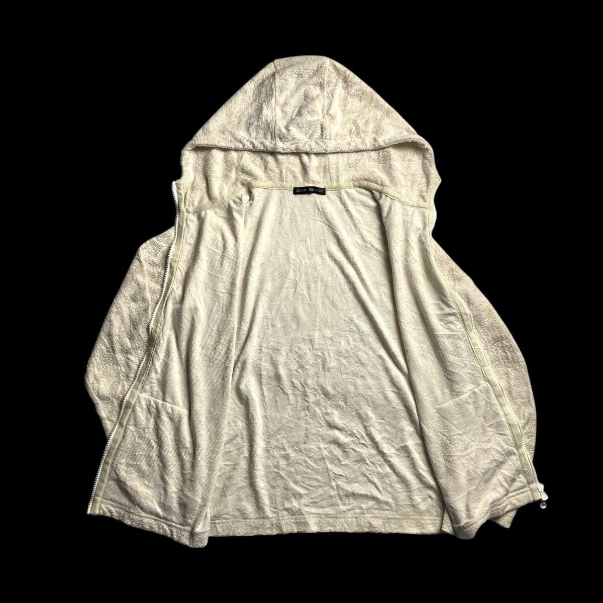 Issey Miyake 🇯🇵 TETE HOMME ISSEY MIYAKE PLEATED ZIPPER HOODIE SWEATER Size US L / EU 52-54 / 3 - 11 Thumbnail