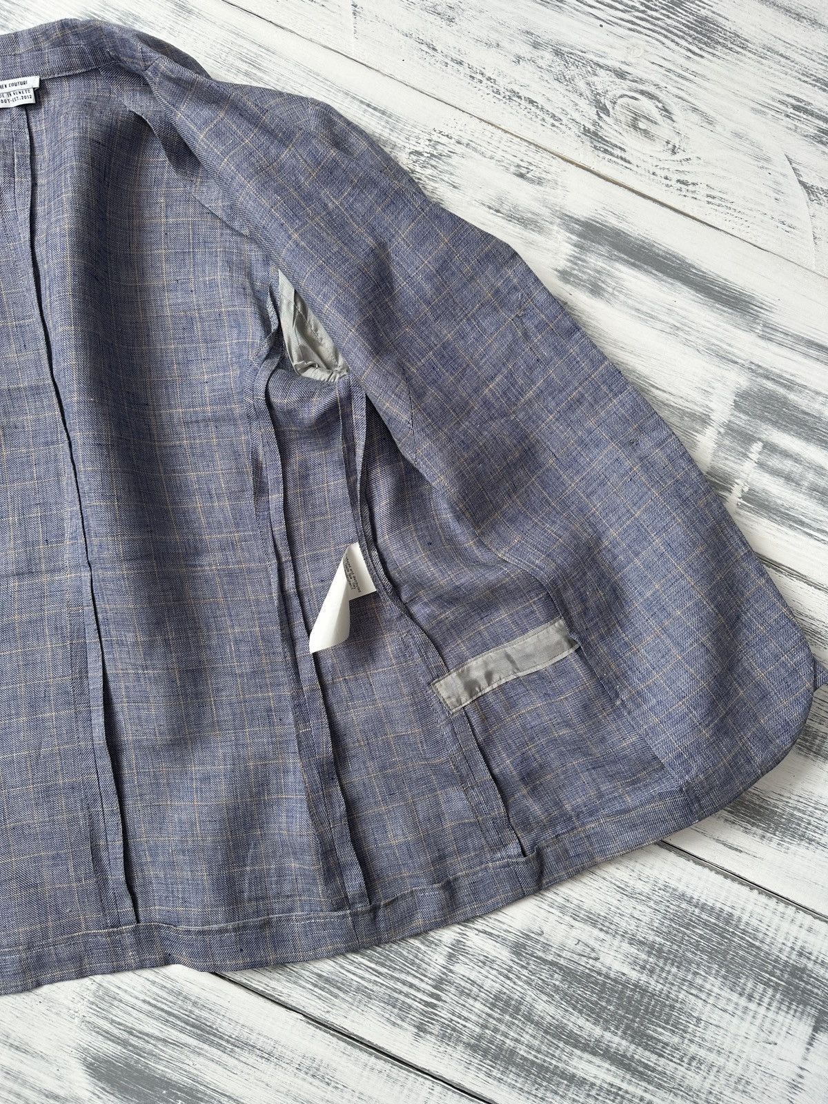 Jacob Cohen JACOB COHEN Hand Made 100% Linen Check Sport Blazer Jacket Size M / US 6-8 / IT 42-44 - 8 Thumbnail