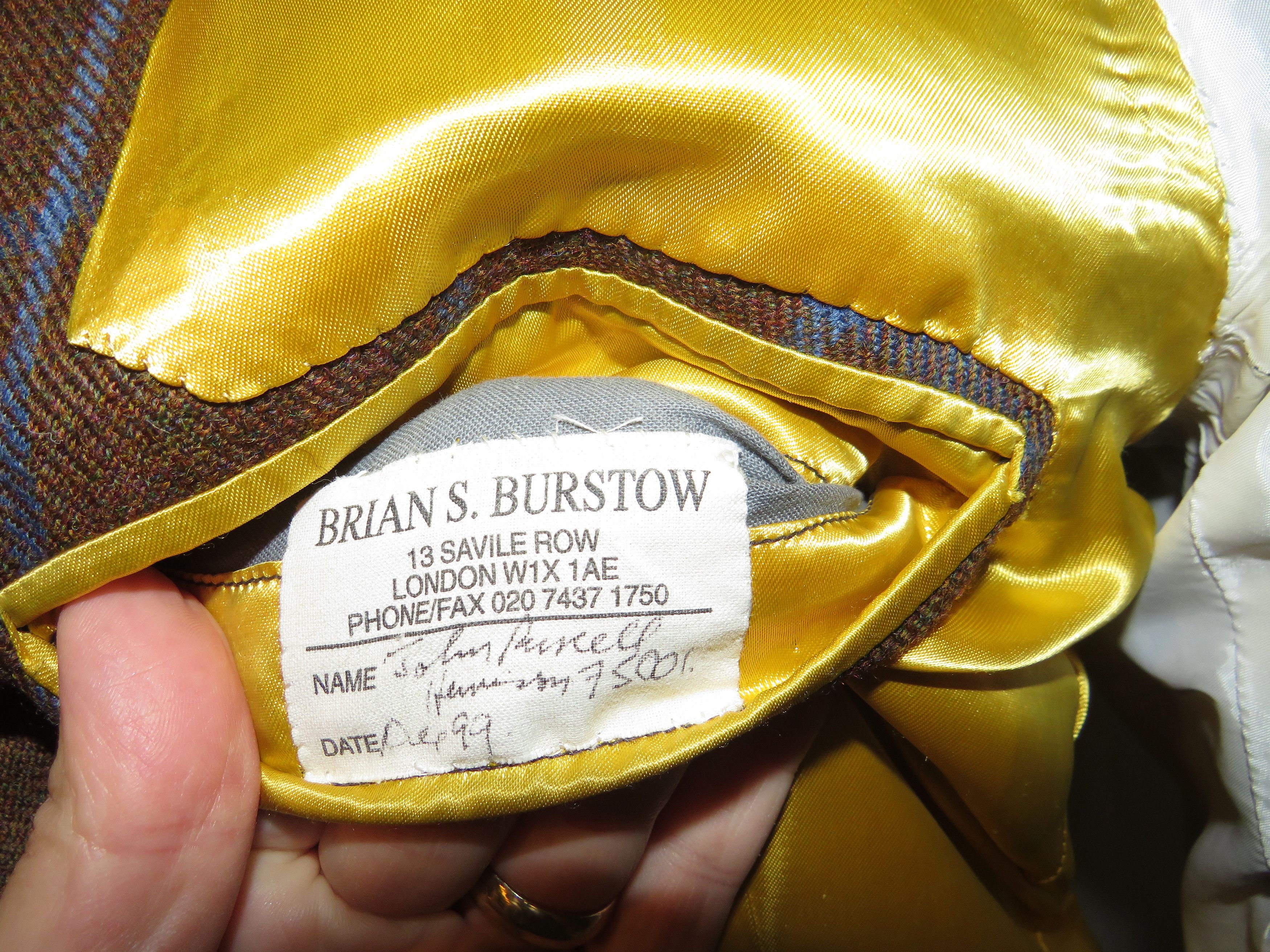 Savile Row B. Burstow Brown Windowpane Plaid Two Button Sport Coat 40L Size 40L - 12 Thumbnail