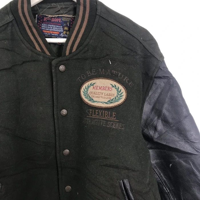 Vintage SY0033 VTG MACHOPE LEATHER SLEEVE VARSITY JACKET Size US L / EU 52-54 / 3 - 4 Thumbnail