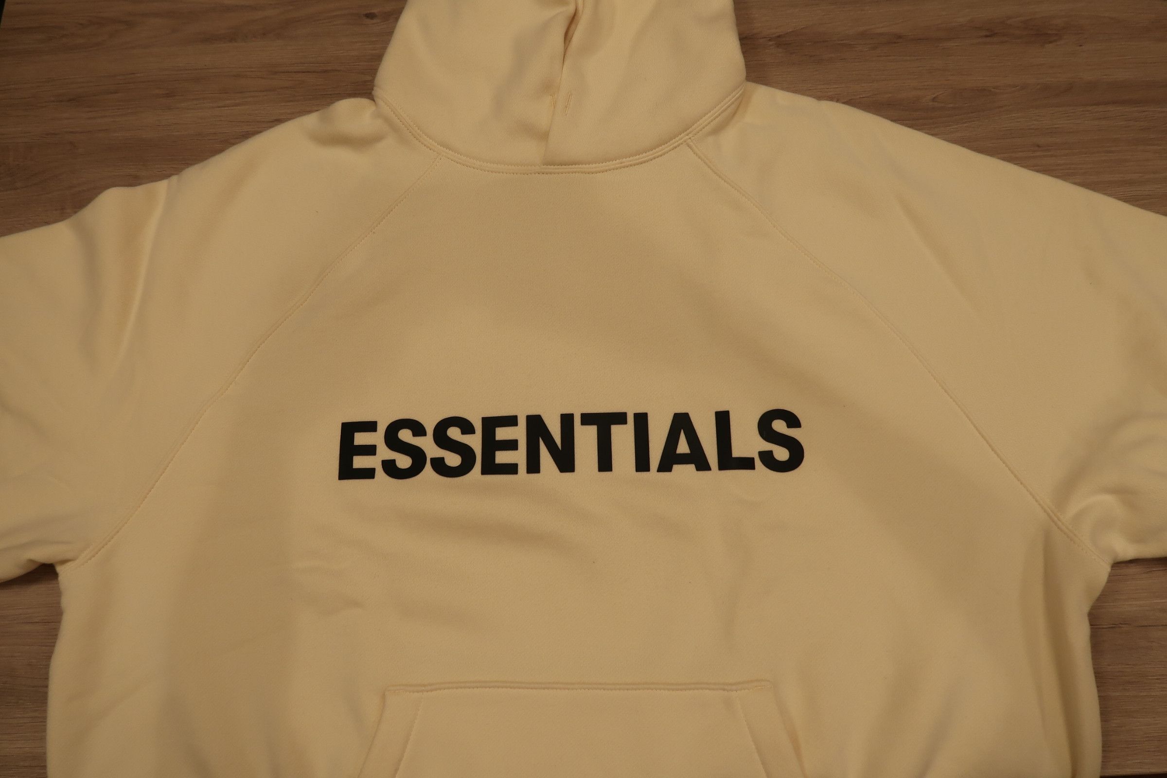 Fear of God Fear of God Essentials Cream and Black Hoodie Size US M / EU 48-50 / 2 - 1 Thumbnail