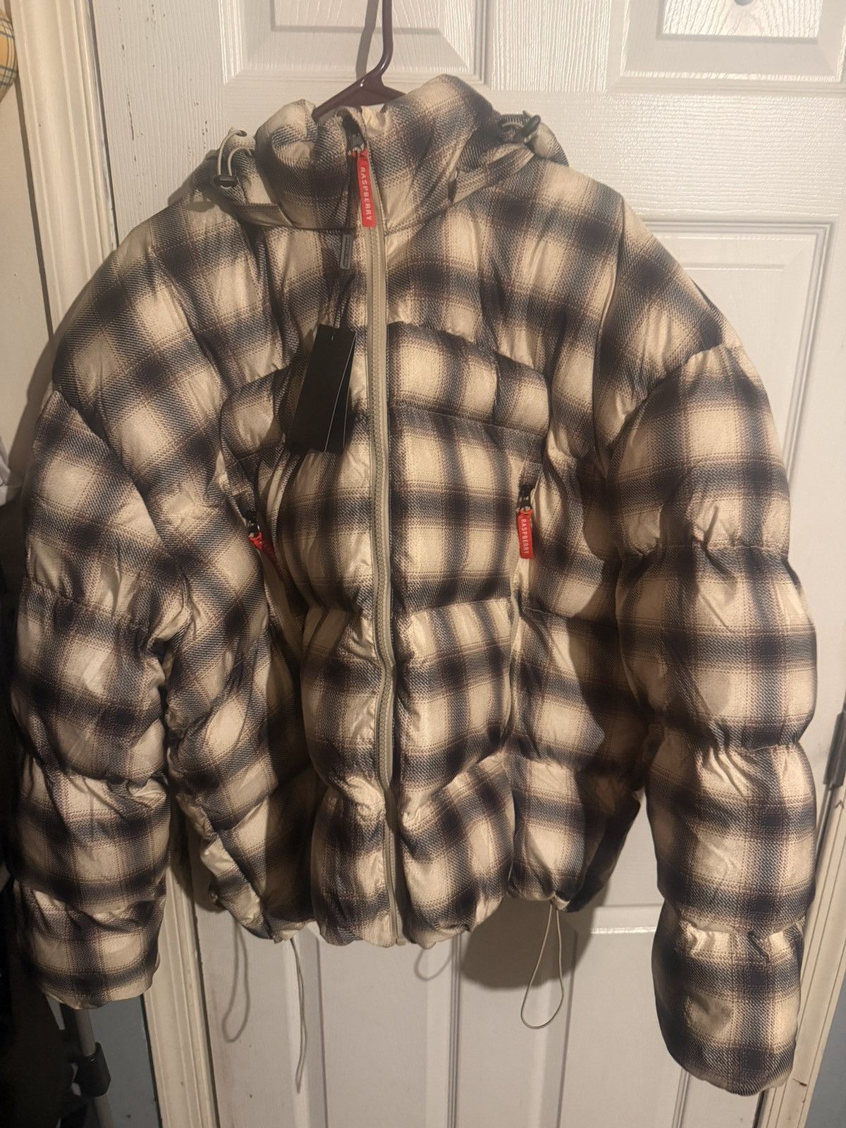 Gv Puffer plaid coat