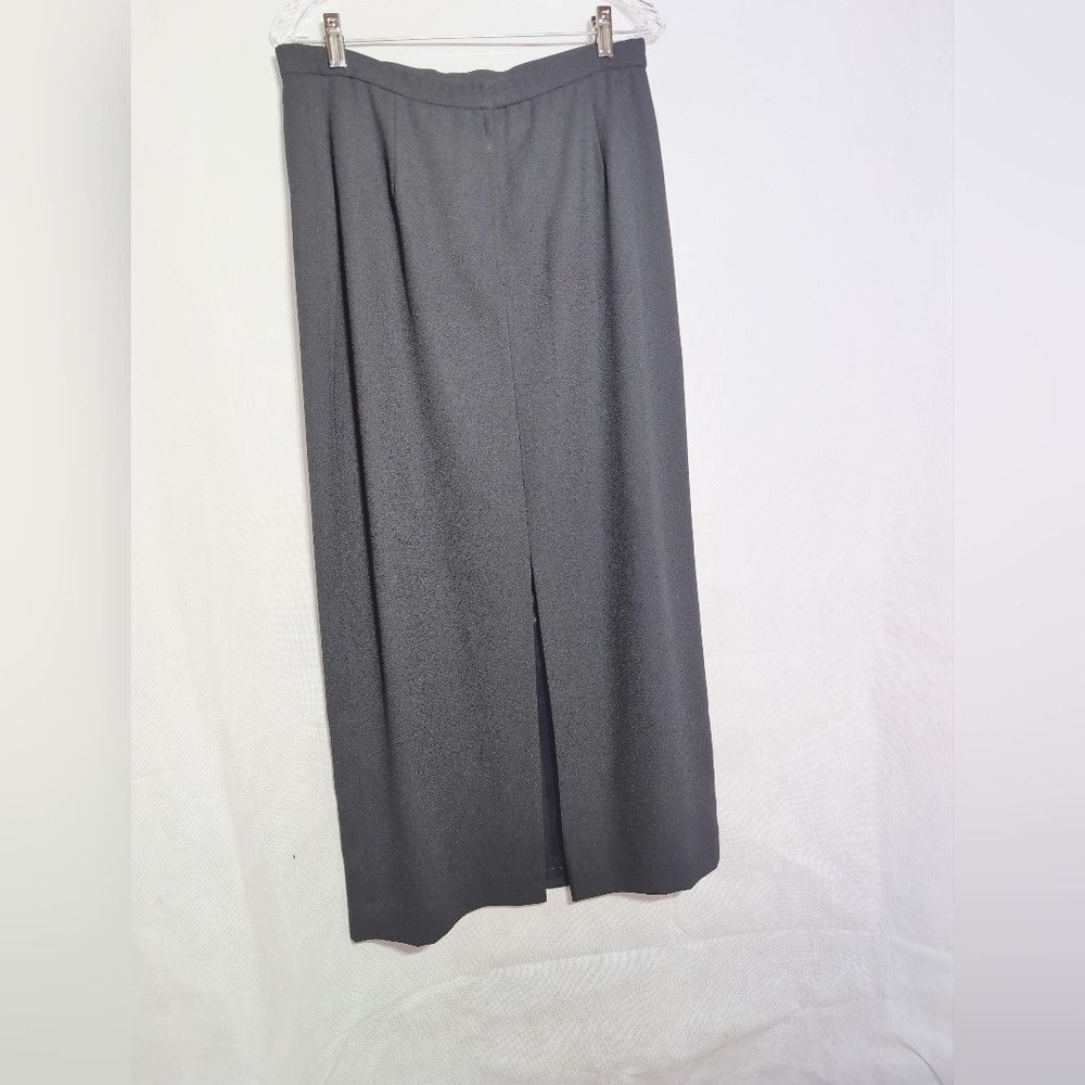 Adrianna Papell Vintage Adrianna Papell 14 Black Maxi Skirt Suit Embroidere Size XL / US 12-14 / IT 48-50 - 6 Thumbnail