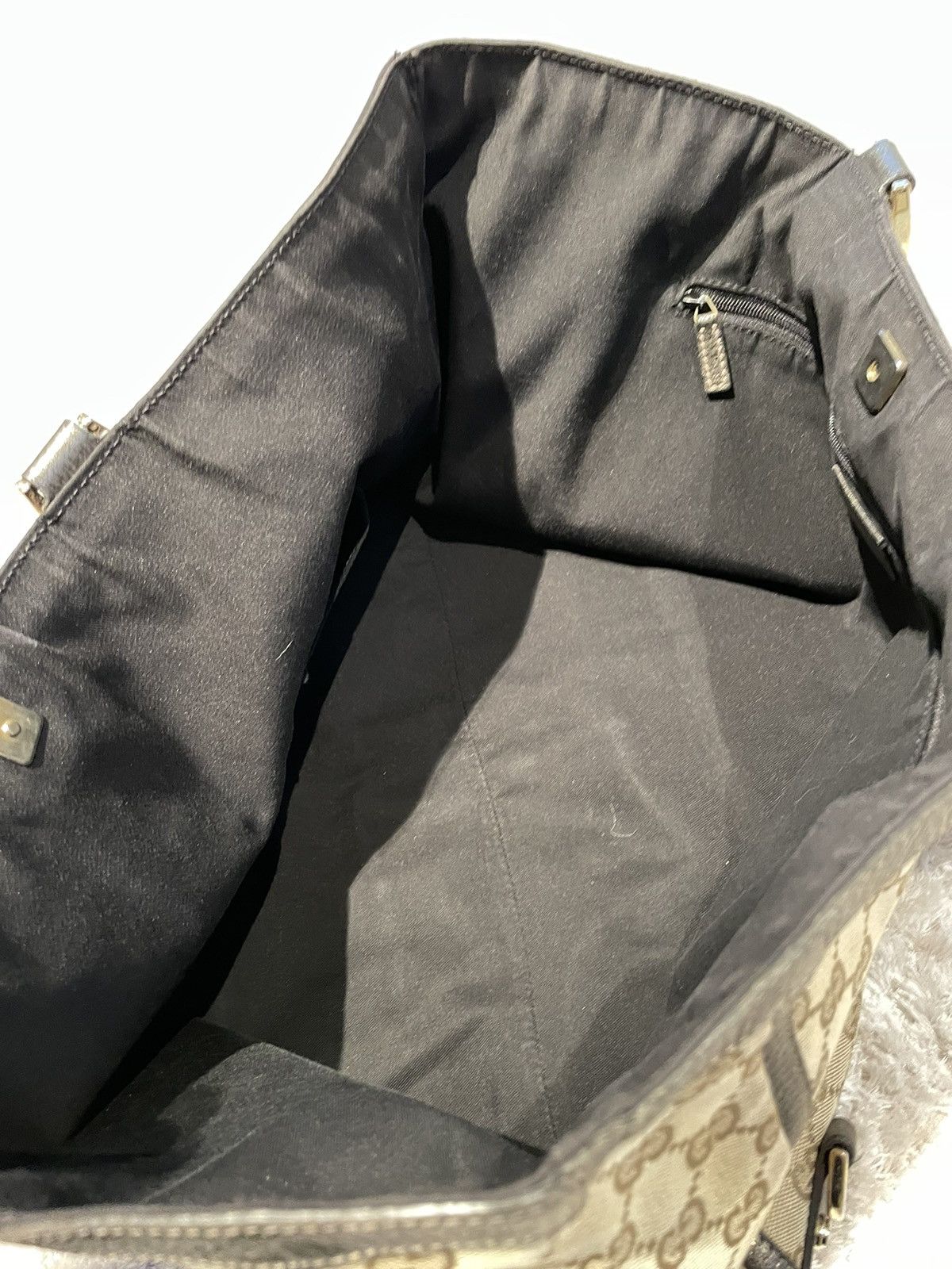 Gucci × Vintage 💎 Gucci Abbey Canvas D-Ring Monogram Vintage Handle Bag Size ONE SIZE - 12 Thumbnail