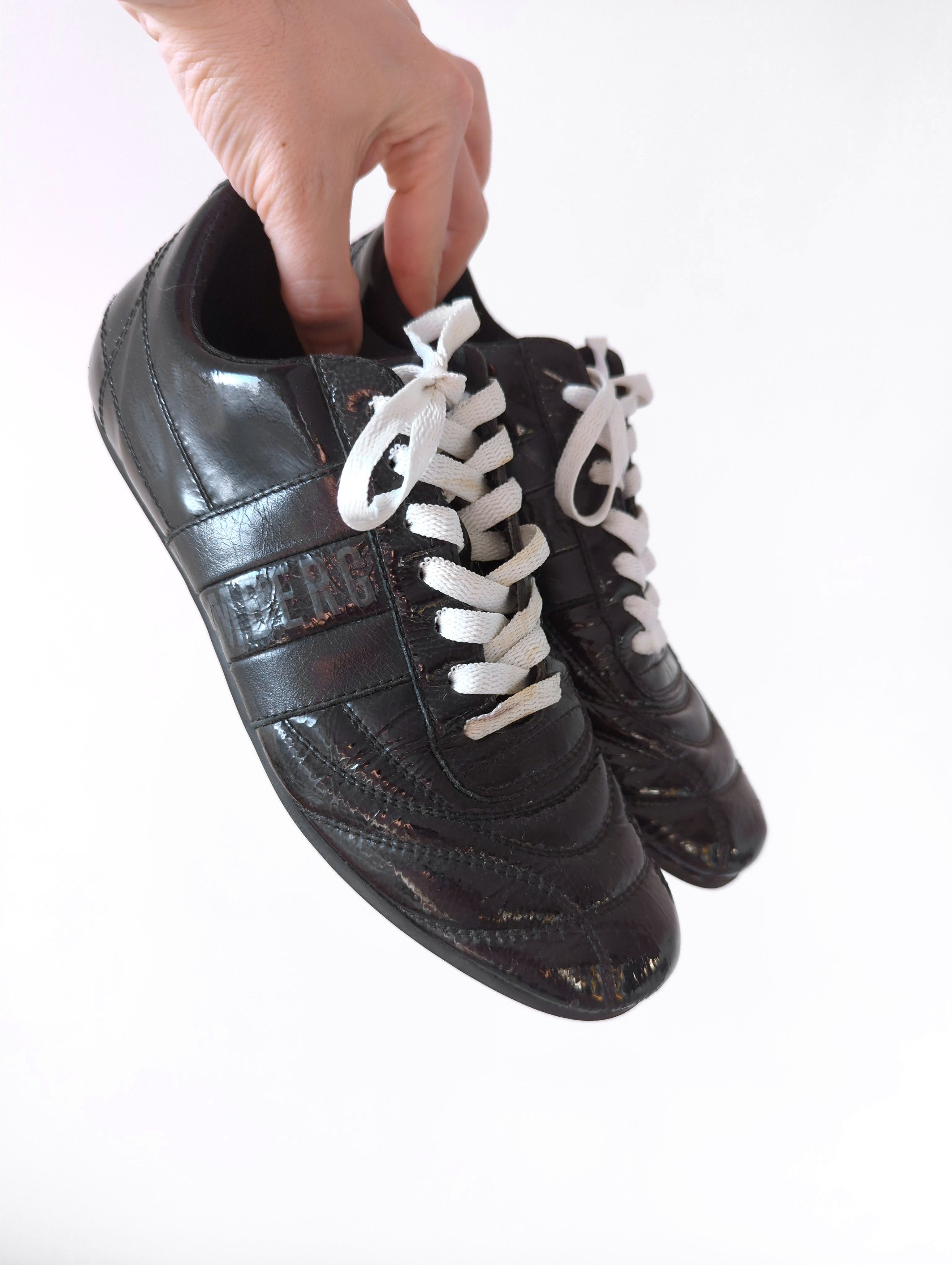 Archival Clothing x Dirk Bikkembergs Leather Soccer Football Trainers Shoes in Black, Men's (Size 6)
