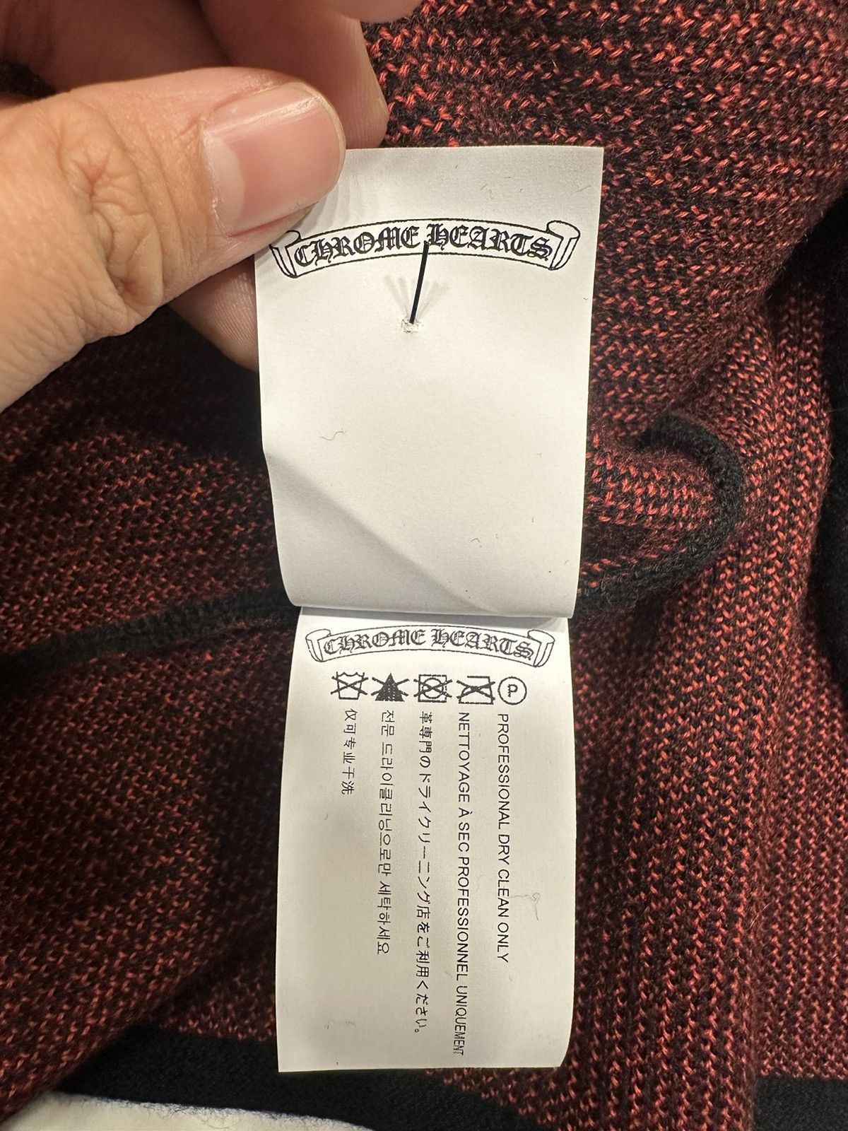 Chrome Hearts 🔥Chrome Hearts Black Cashmere with Red Fleur Cross Sweater🔥 Size US XL / EU 56 / 4 - 9 Thumbnail