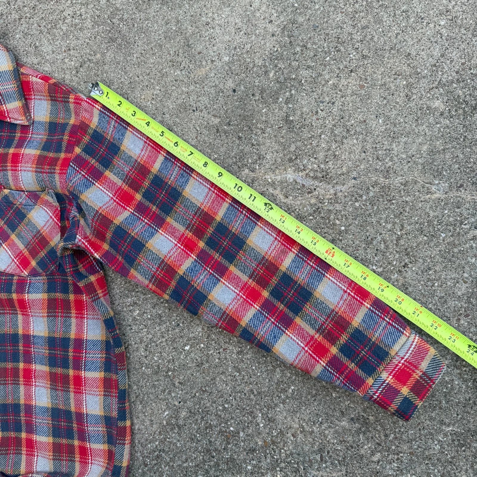 Other Sears Sportswear 1970s Heavy Cotton Plaid Flannel Shirt Size US L / EU 52-54 / 3 - 6 Thumbnail