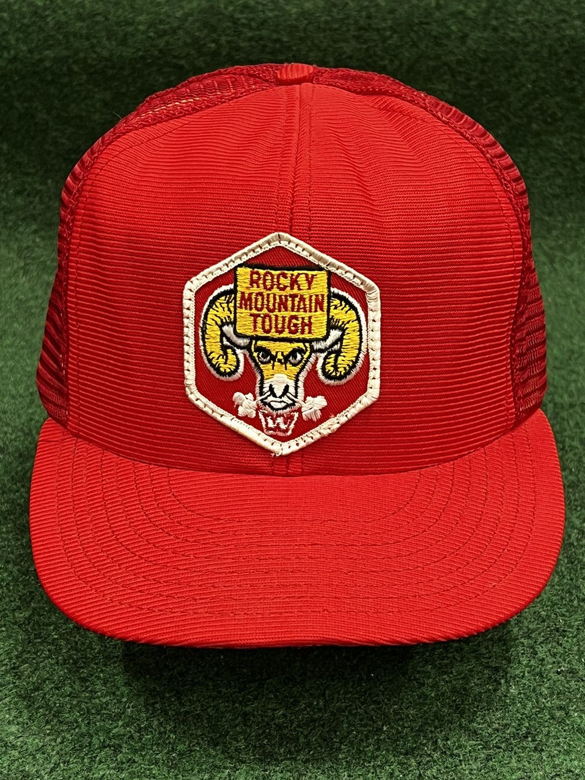 Vintage Vintage 80s Rocky Mountain Tough Patch Trucker Hat Size ONE SIZE - 1 Thumbnail