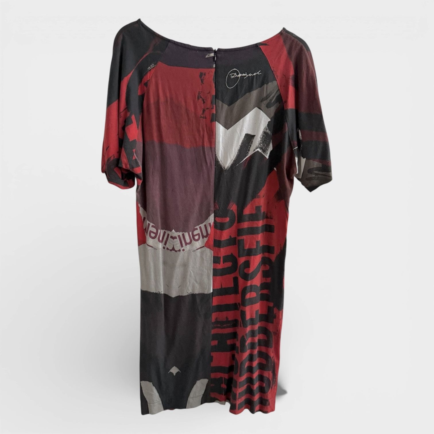 Desigual Desigual Dress Newspaper Print Y2K Size L / US 10 / IT 46 - 12 Thumbnail