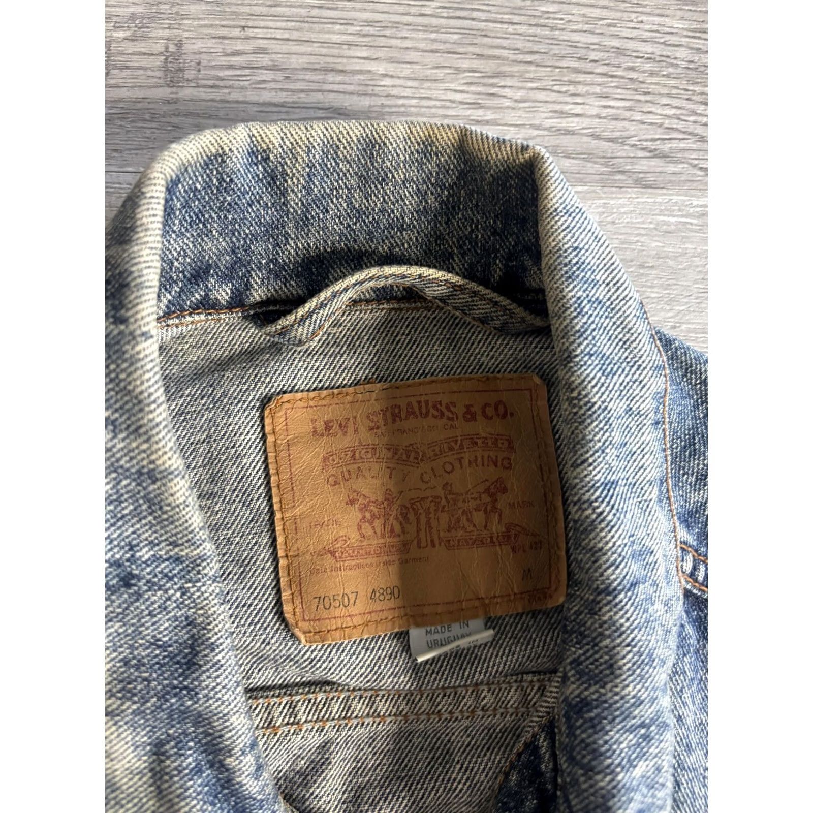 Levi's Levi's Denim Jacket Mens Medium Blue Trucker Button Front Pockets 70507 4890 Size US M / EU 48-50 / 2 - 3 Thumbnail