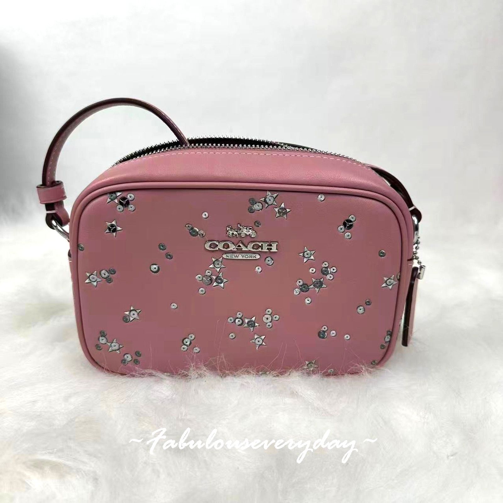 Coach Coach Mini Jamie Camera Crossbody Star Print/Sv/Dusty Pink Size ONE SIZE - 1 Thumbnail