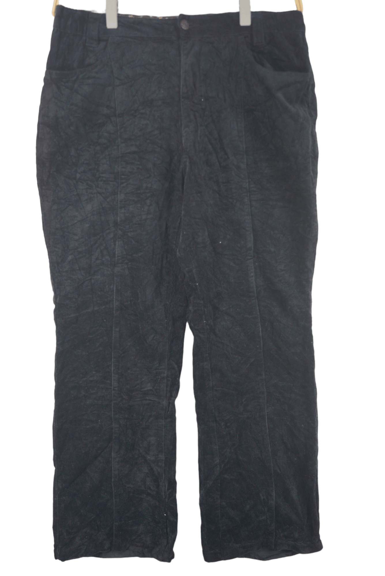image of Italian Designers x Valentino Vintage Rudolph Valentino Corduroy Pants Nice Design in Black (Size 3