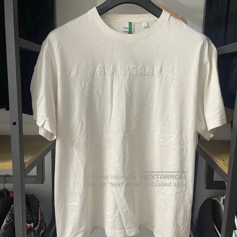 Burberry Burberry Men's Cream T-Shirt in XL Size. Size US XL / EU 56 / 4 - 1 Thumbnail
