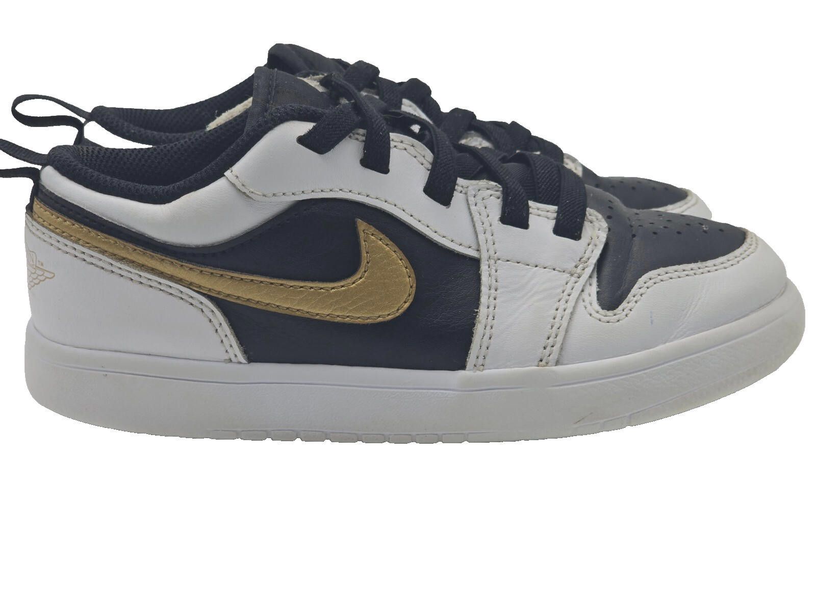 Jordan Brand Air Jordan 1 SE Low White/Black/Gold DR7948-172 Size 2Y Size US 5 / EU 37 - 1 Thumbnail