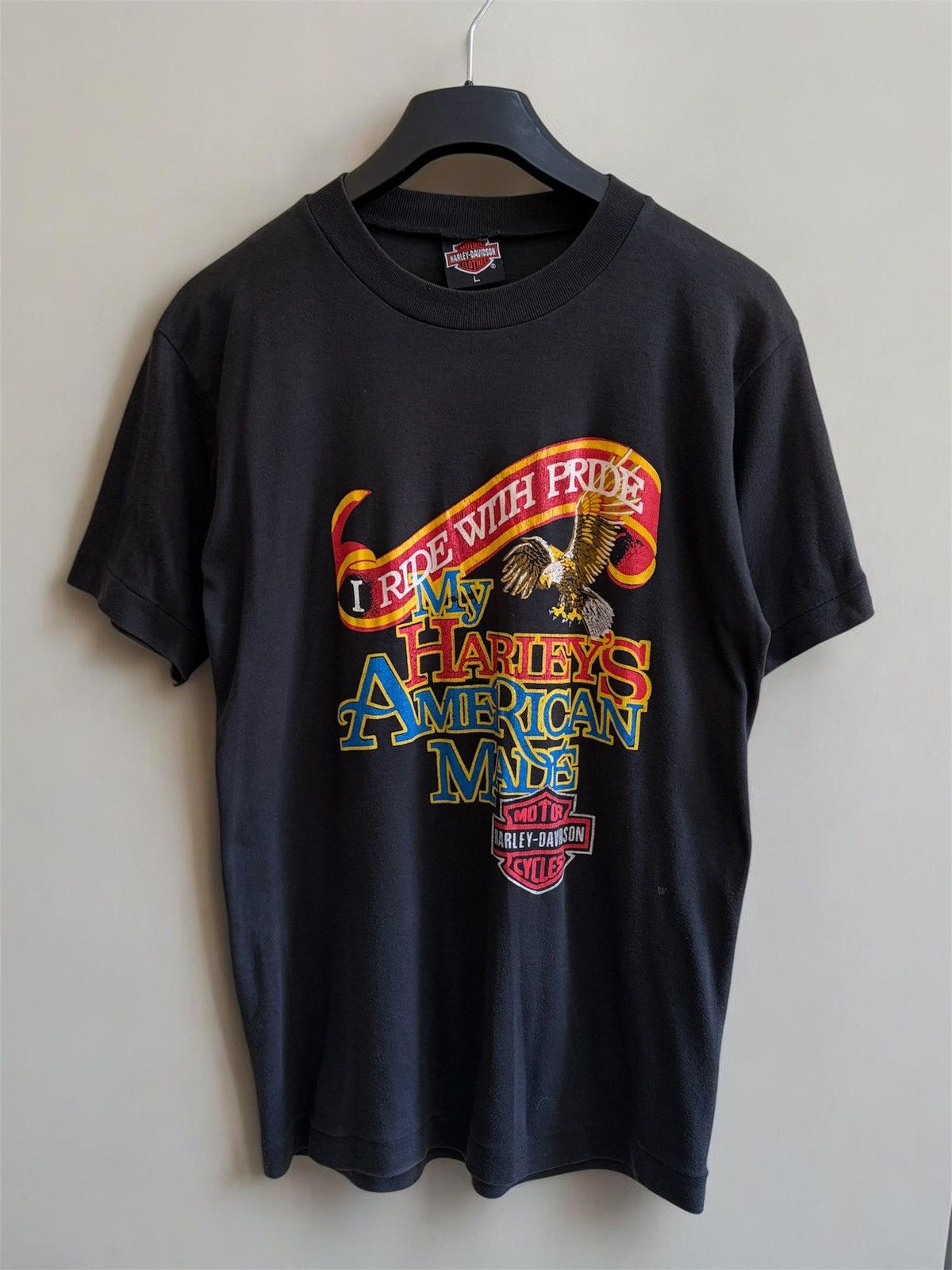 Harley Davidson Vintage 80s Harley Davidson Hollywood CA Eagle Tee L Size US L / EU 52-54 / 3 - 1 Thumbnail