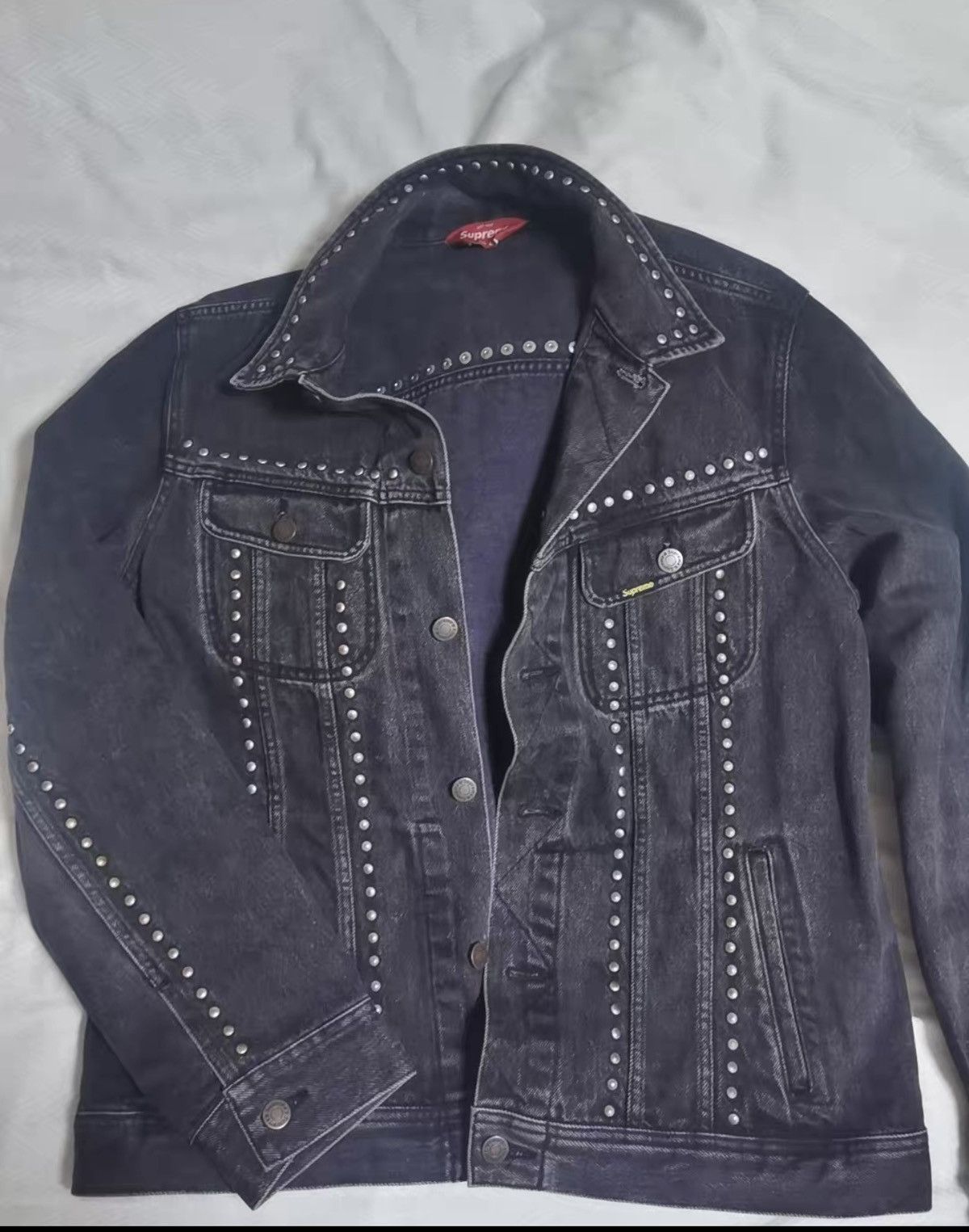 supreme studded denim jacket L 【公式通販】