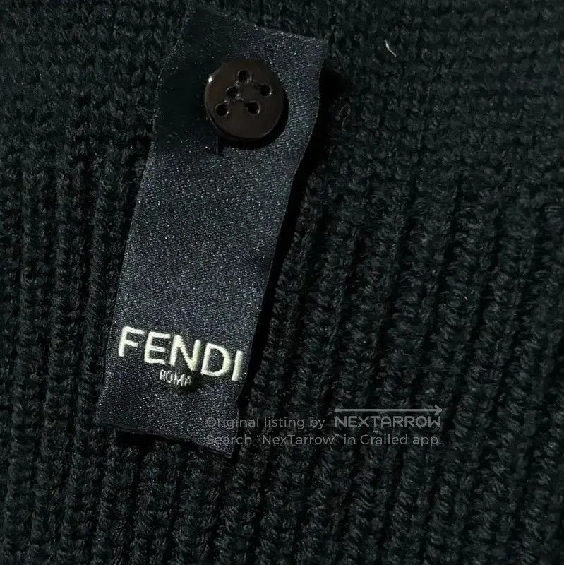 Fendi Fendi Black Wool Blend Logo Knit Sweater . Size US S / EU 44-46 / 1 - 6 Thumbnail