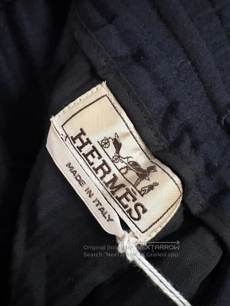 Hermes Autumn and Winter Cashmere Drawstring Casual Pants