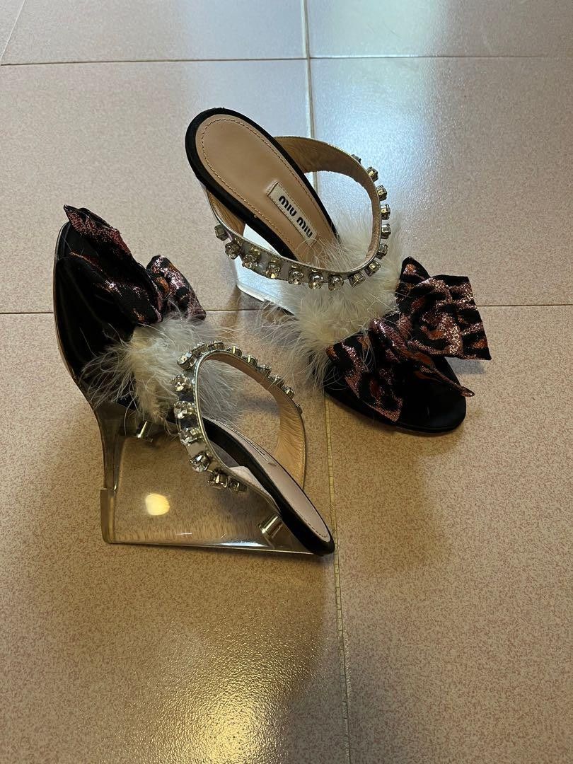 Miu Miu Miu Miu clear Wedge Heels Size US 9 / IT 39 - 2 Thumbnail