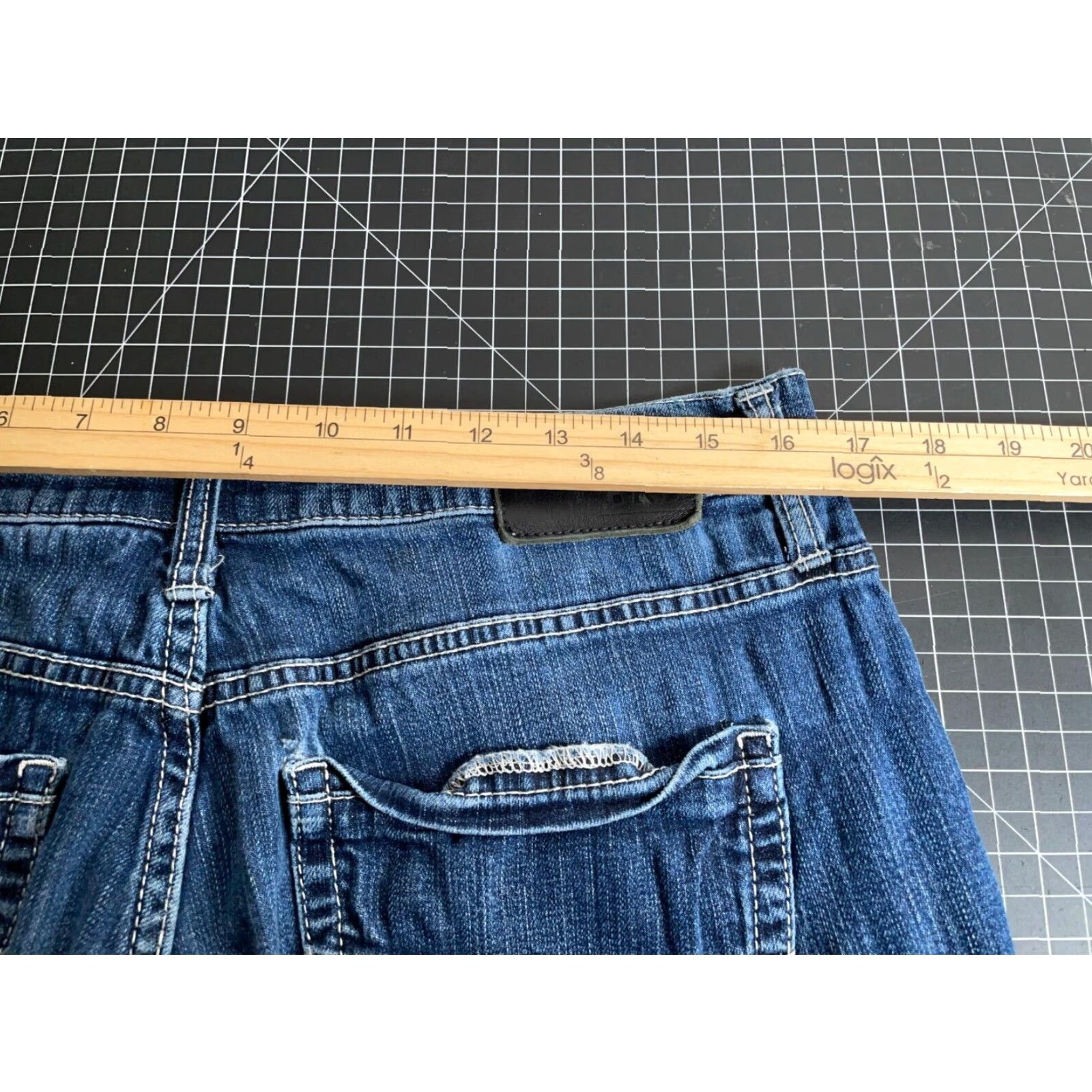 Vintage VINTAGE BKE Carter Men's 33 x 30 Blue Denim Straight Leg Low Rise Stretch Jeans Size US 33 - 5 Thumbnail