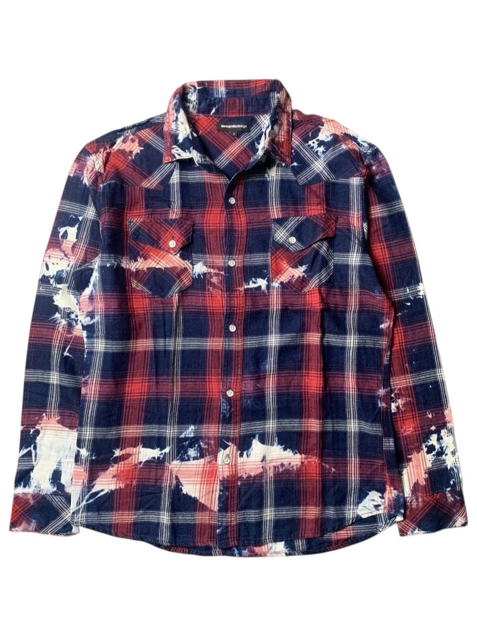 semanticdesign 2000s Semantic Design Bleached Plaid Shirt Size US M / EU 48-50 / 2 - 1 Thumbnail